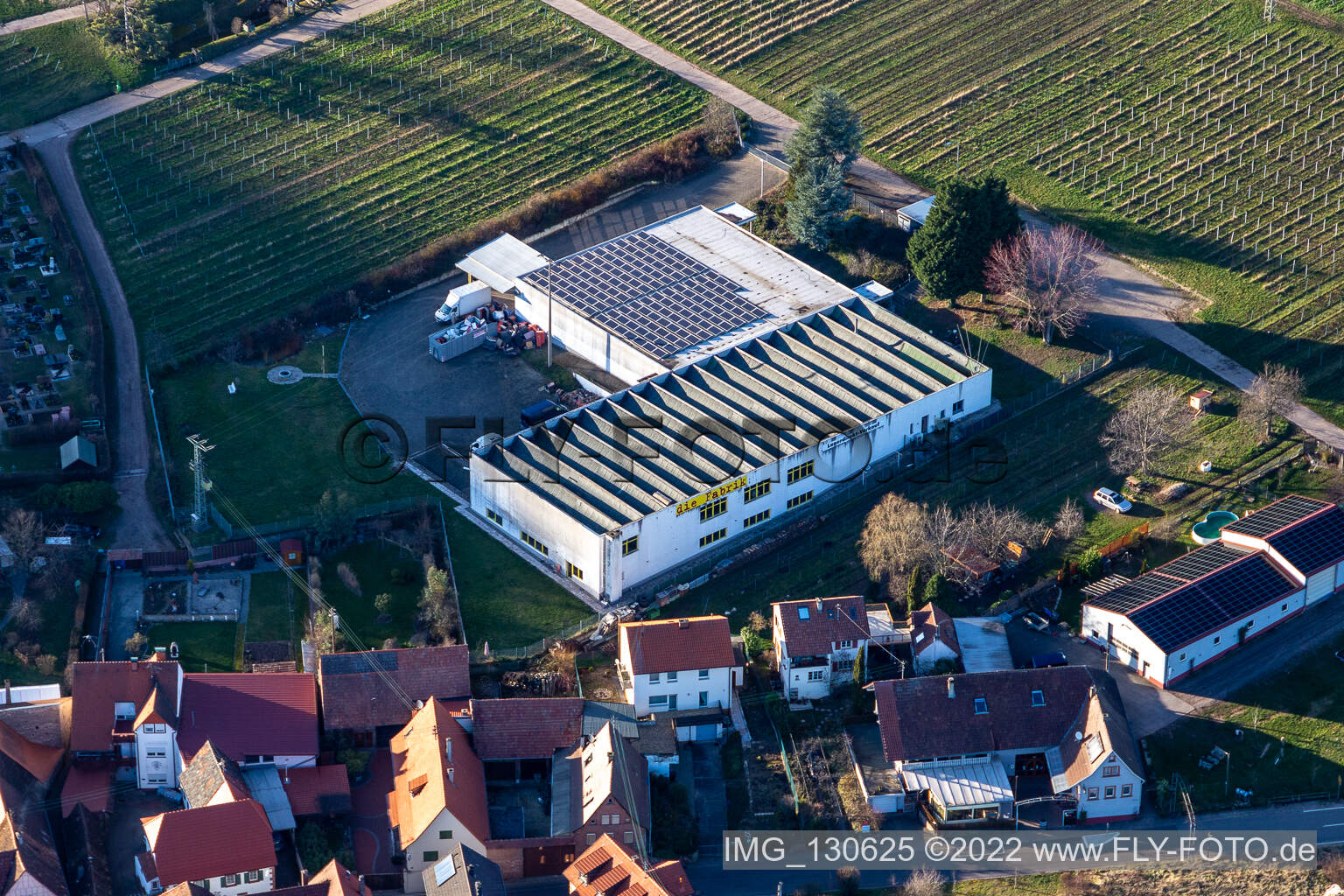 Vue aérienne de Domaine viticole Ehrhart à Eschbach dans le département Rhénanie-Palatinat, Allemagne