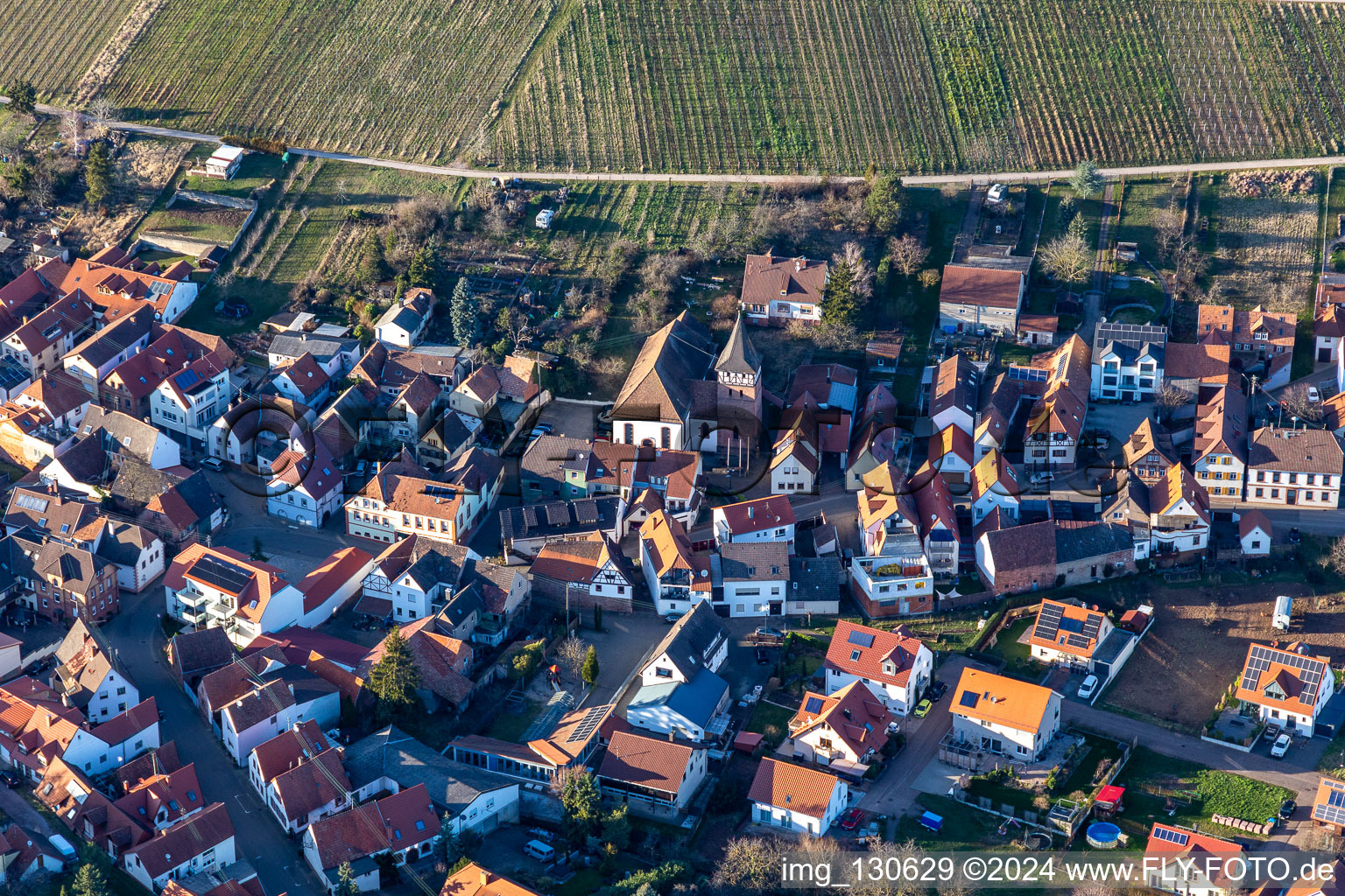 Ranschbach dans le département Rhénanie-Palatinat, Allemagne du point de vue du drone