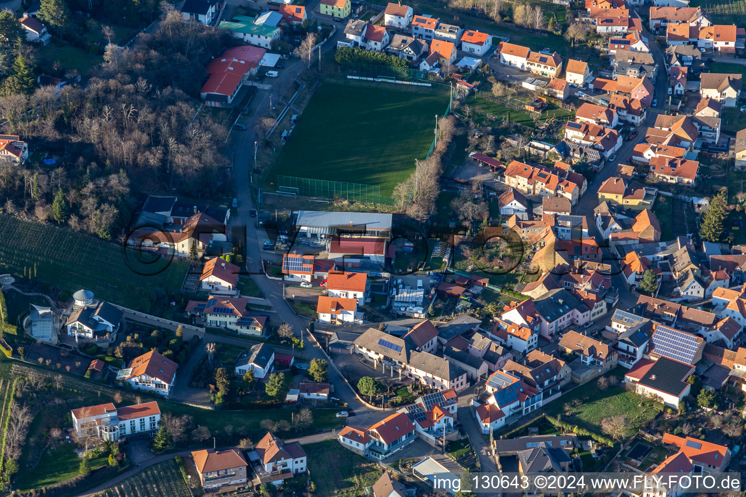 Vue aérienne de TuS Frankweiler à Frankweiler dans le département Rhénanie-Palatinat, Allemagne