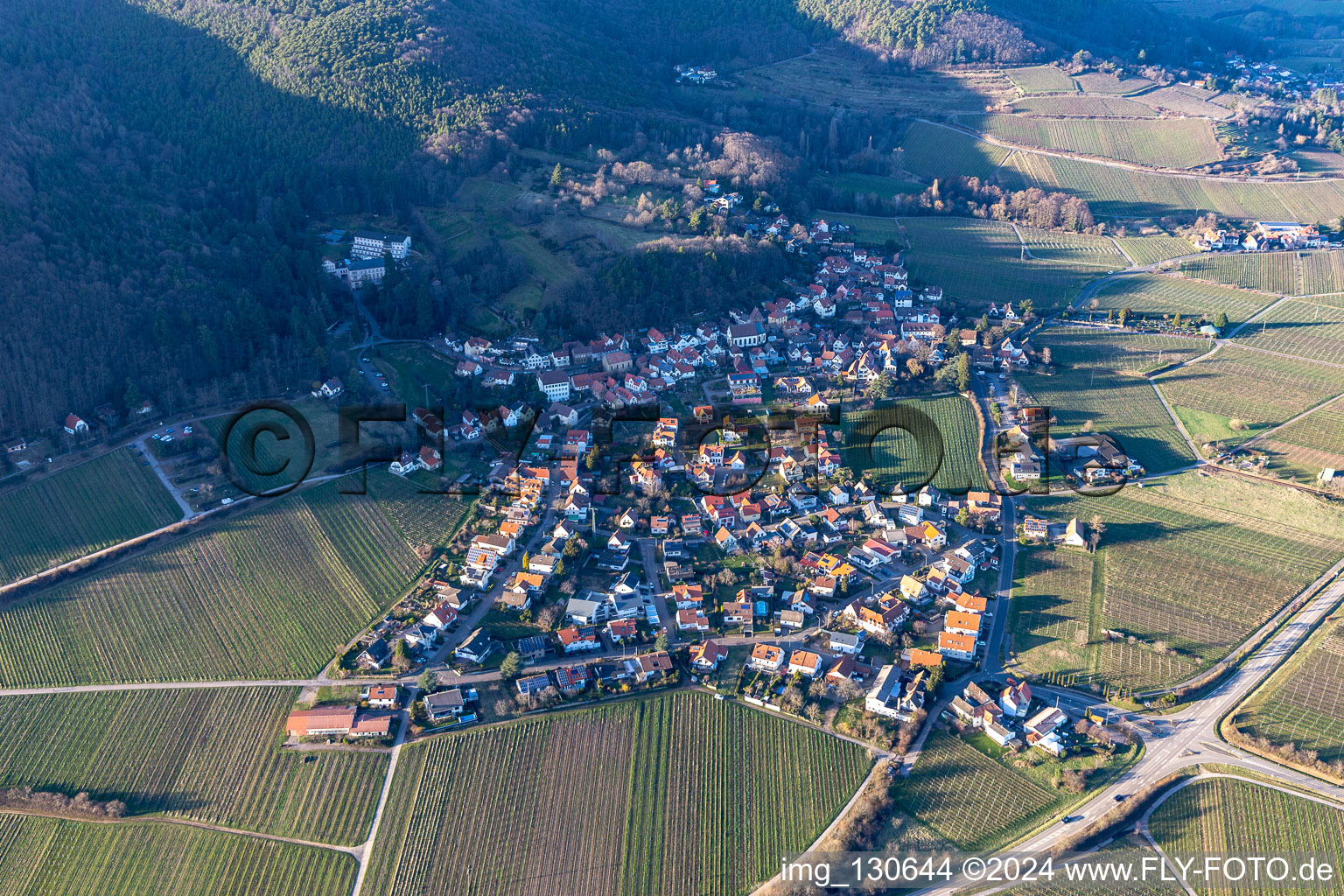 Gleisweiler dans le département Rhénanie-Palatinat, Allemagne d'un drone