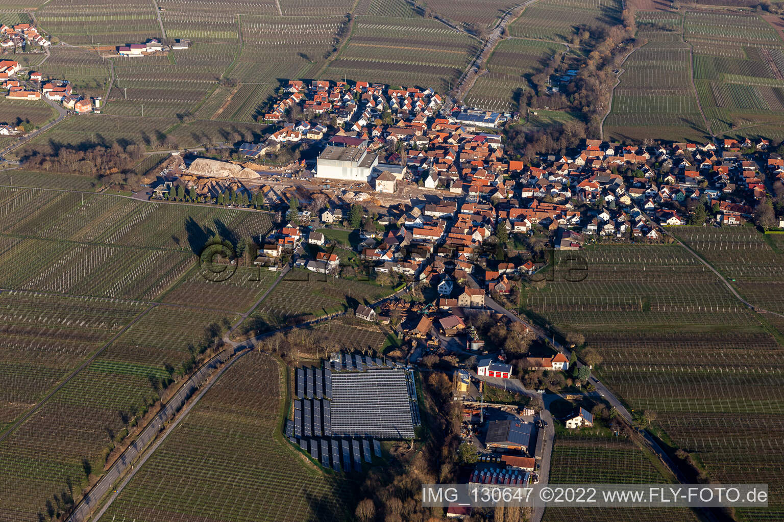 Enregistrement par drone de Böchingen dans le département Rhénanie-Palatinat, Allemagne