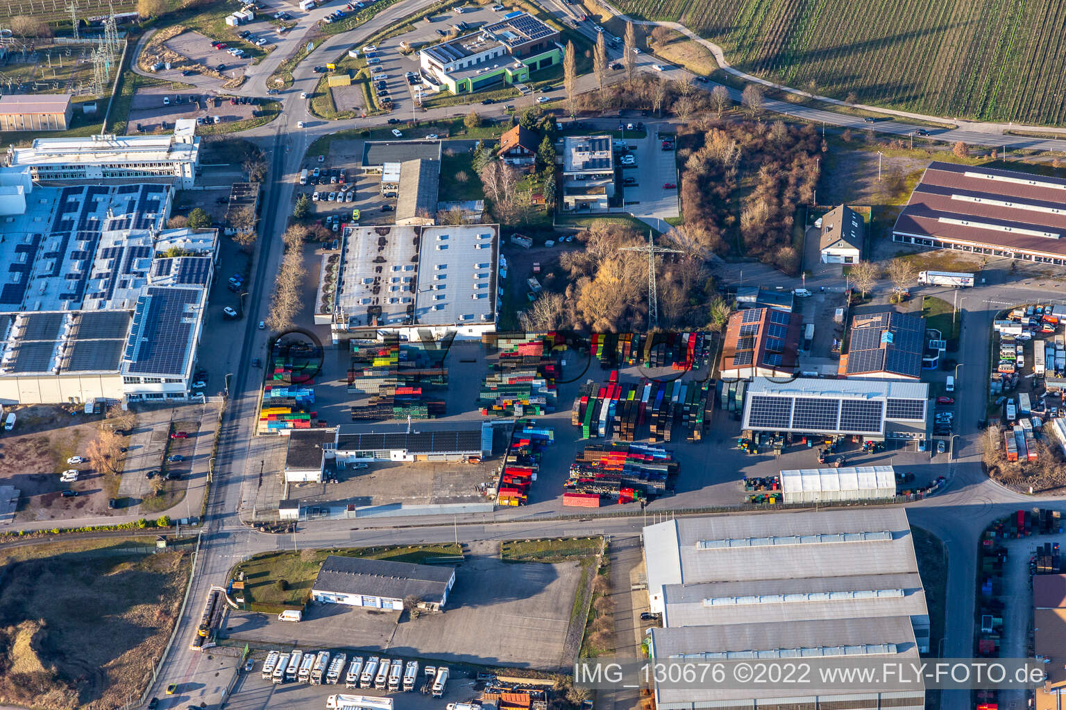 Vue aérienne de Wilsmann Logistique à Edenkoben dans le département Rhénanie-Palatinat, Allemagne