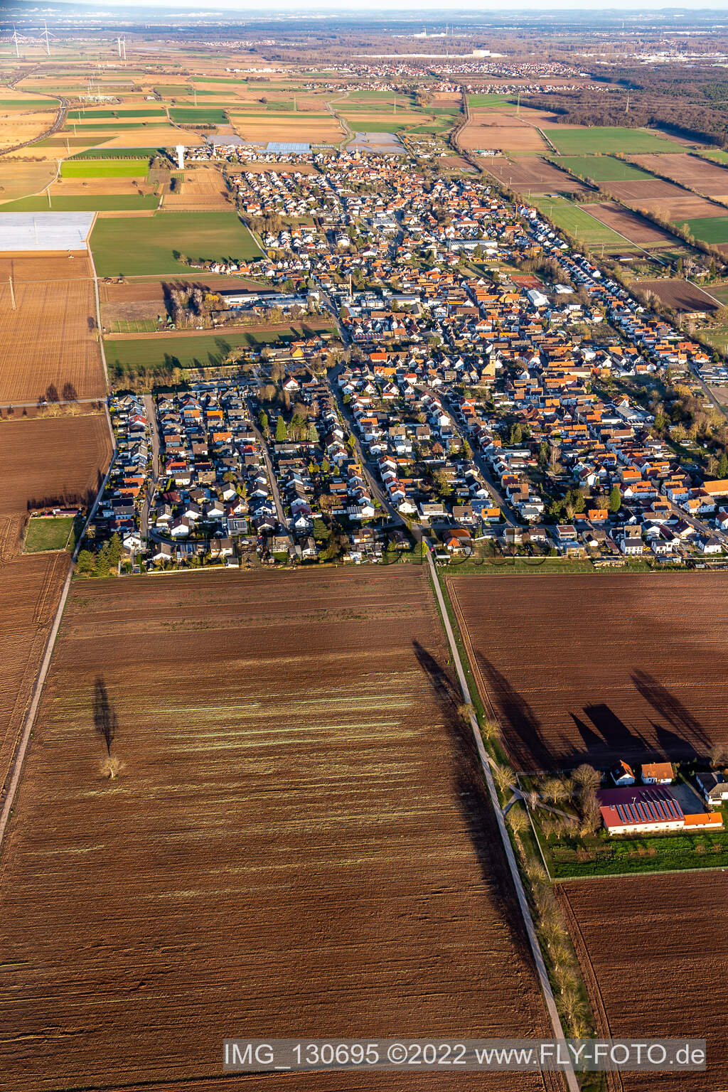 Lustadt dans le département Rhénanie-Palatinat, Allemagne d'un drone