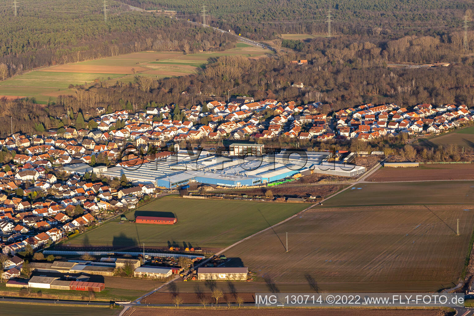 Vue aérienne de Kardex Remstar à Bellheim dans le département Rhénanie-Palatinat, Allemagne