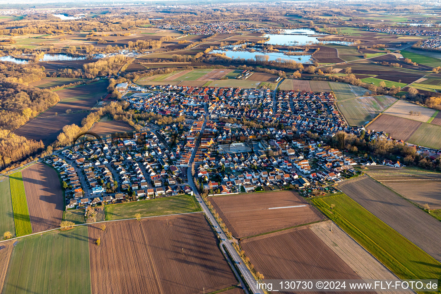 Vue oblique de Kuhardt dans le département Rhénanie-Palatinat, Allemagne