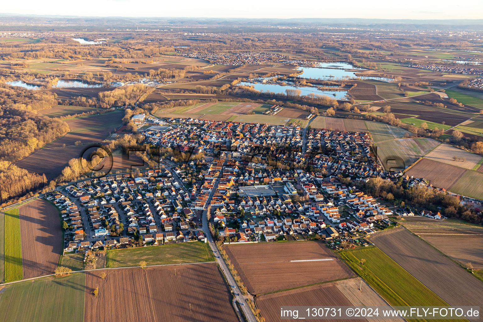 Vue oblique de Kuhardt dans le département Rhénanie-Palatinat, Allemagne