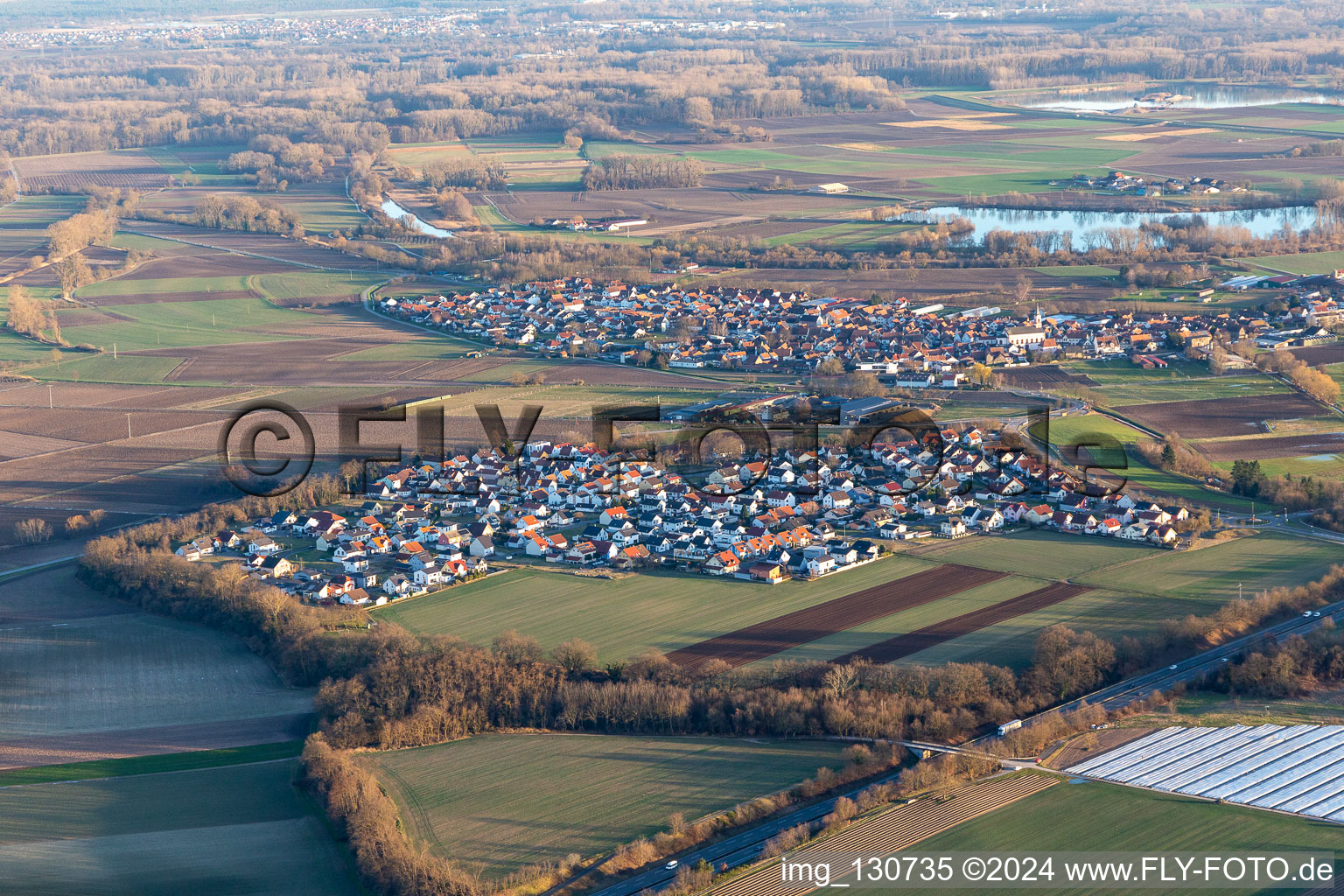 Image drone de Quartier Hardtwald in Neupotz dans le département Rhénanie-Palatinat, Allemagne