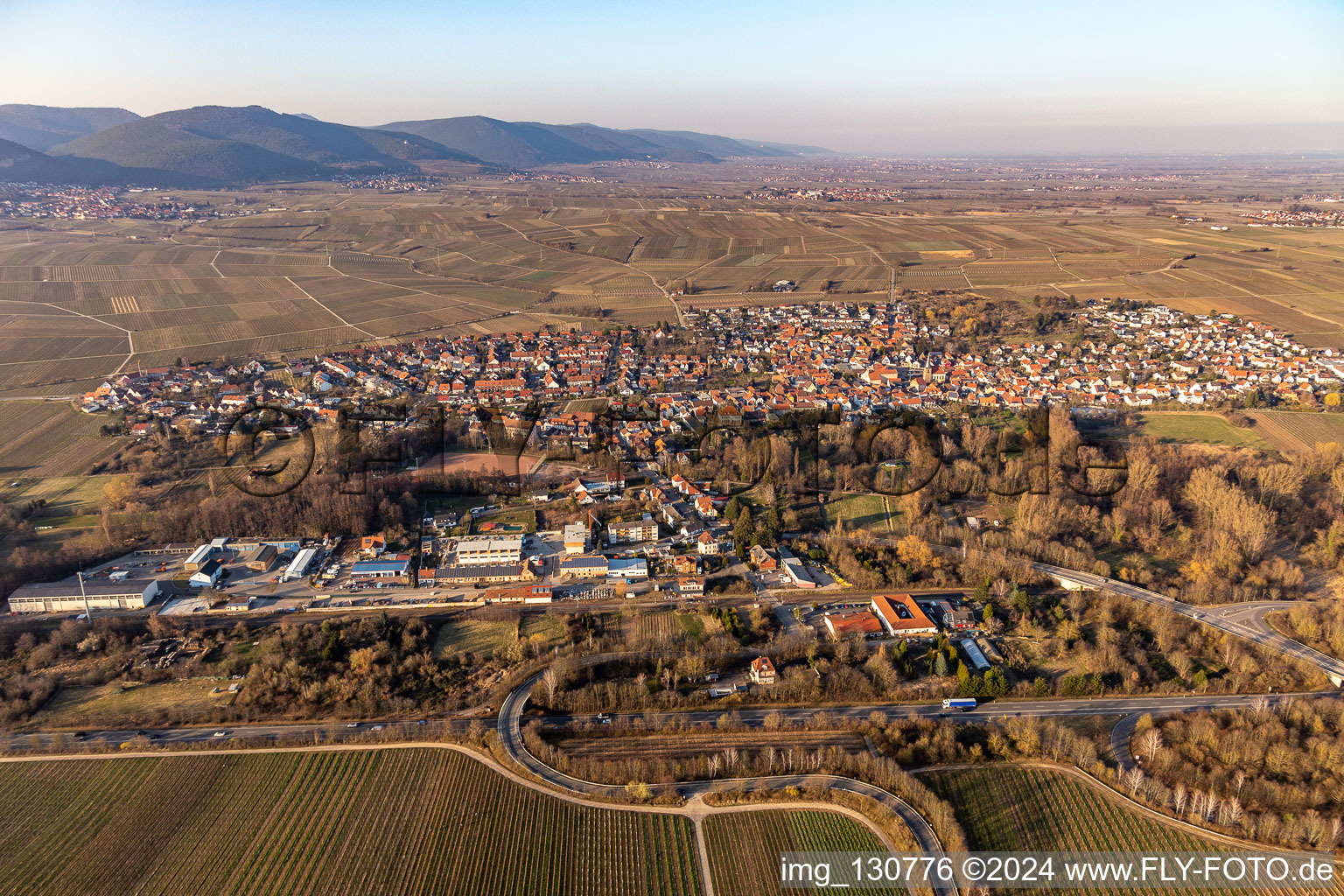 Quartier Godramstein in Landau in der Pfalz dans le département Rhénanie-Palatinat, Allemagne depuis l'avion