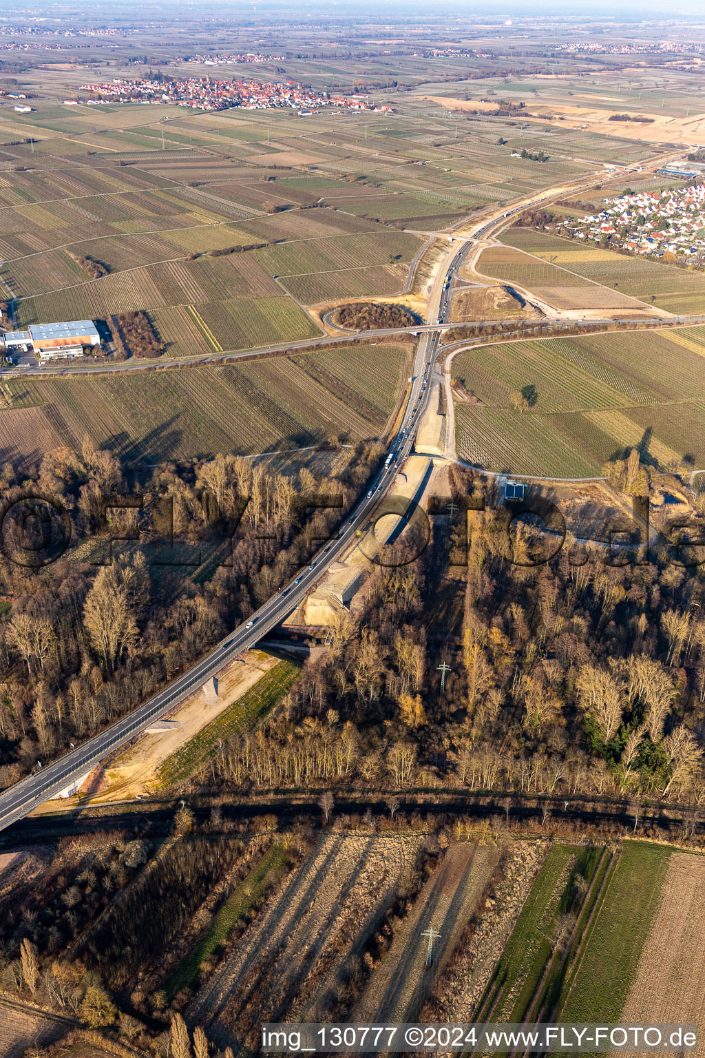 Vue aérienne de Chantier B10 à le quartier Godramstein in Landau in der Pfalz dans le département Rhénanie-Palatinat, Allemagne