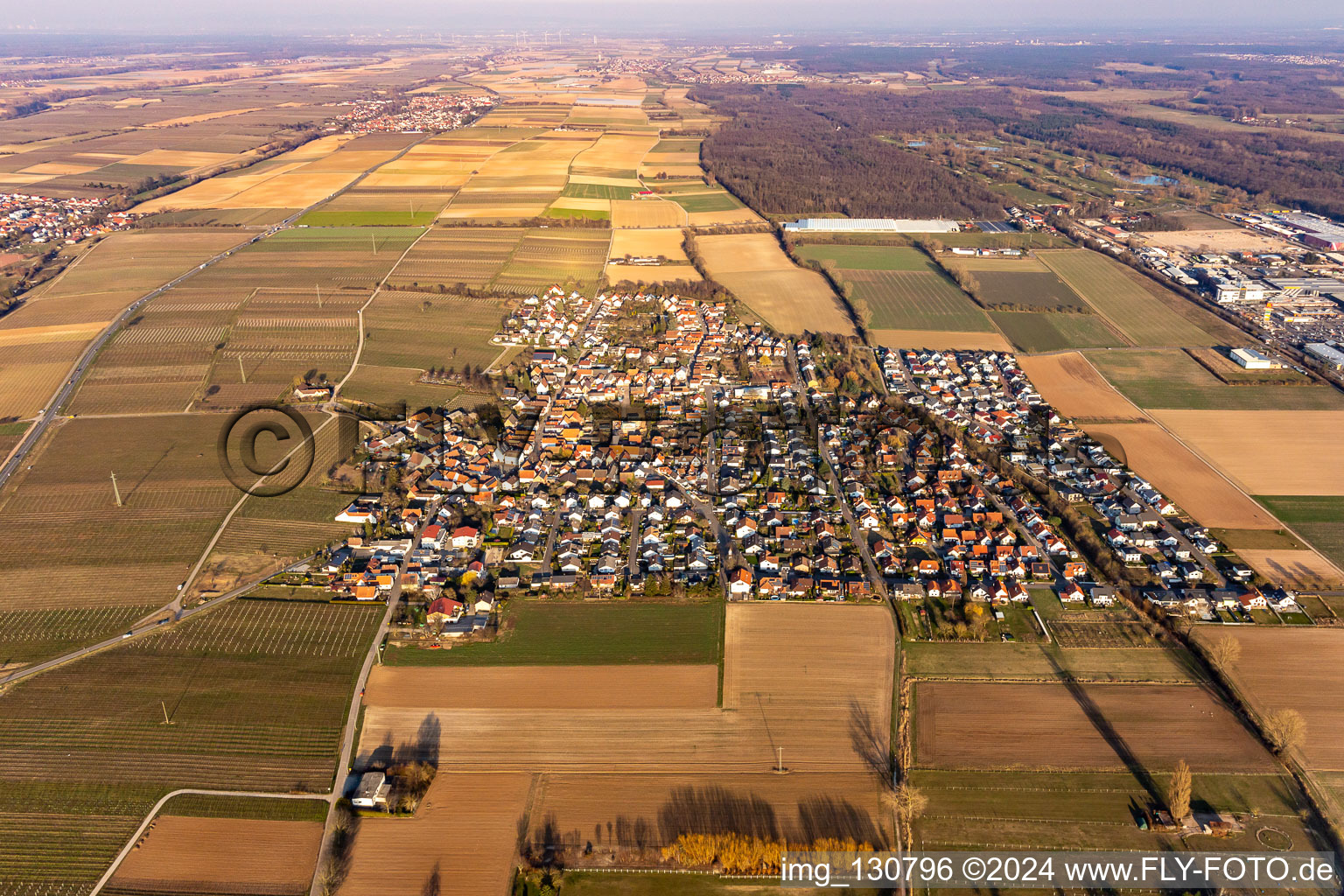 Photographie aérienne de Bornheim dans le département Rhénanie-Palatinat, Allemagne