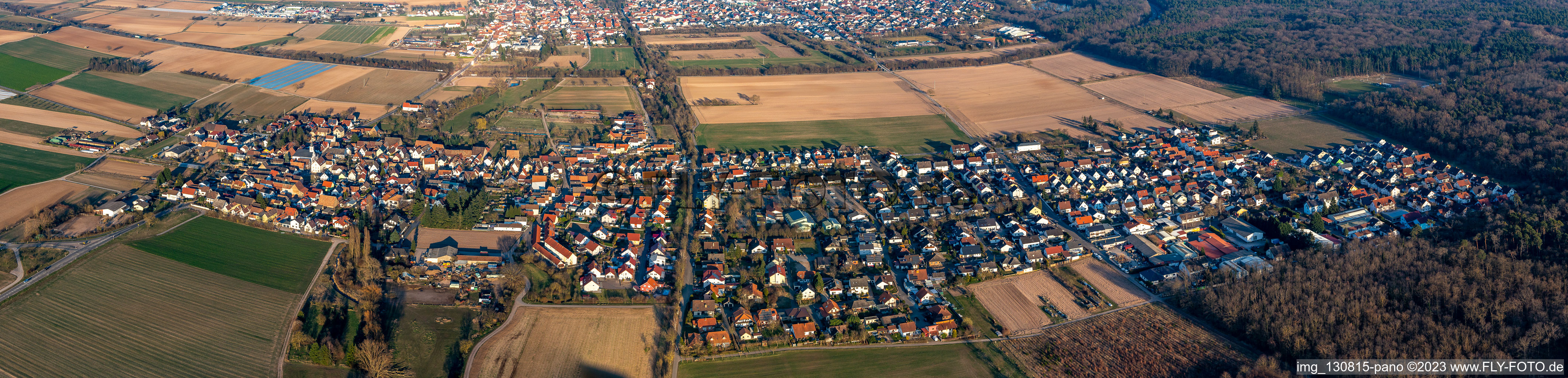 Vue aérienne de Panorama à Westheim dans le département Rhénanie-Palatinat, Allemagne