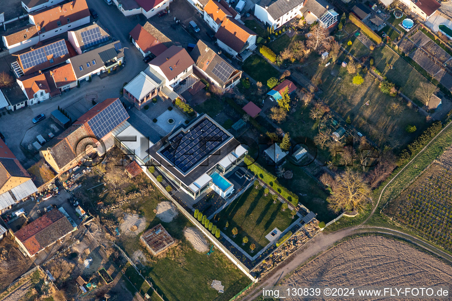 Photographie aérienne de Quartier Mechtersheim in Römerberg dans le département Rhénanie-Palatinat, Allemagne