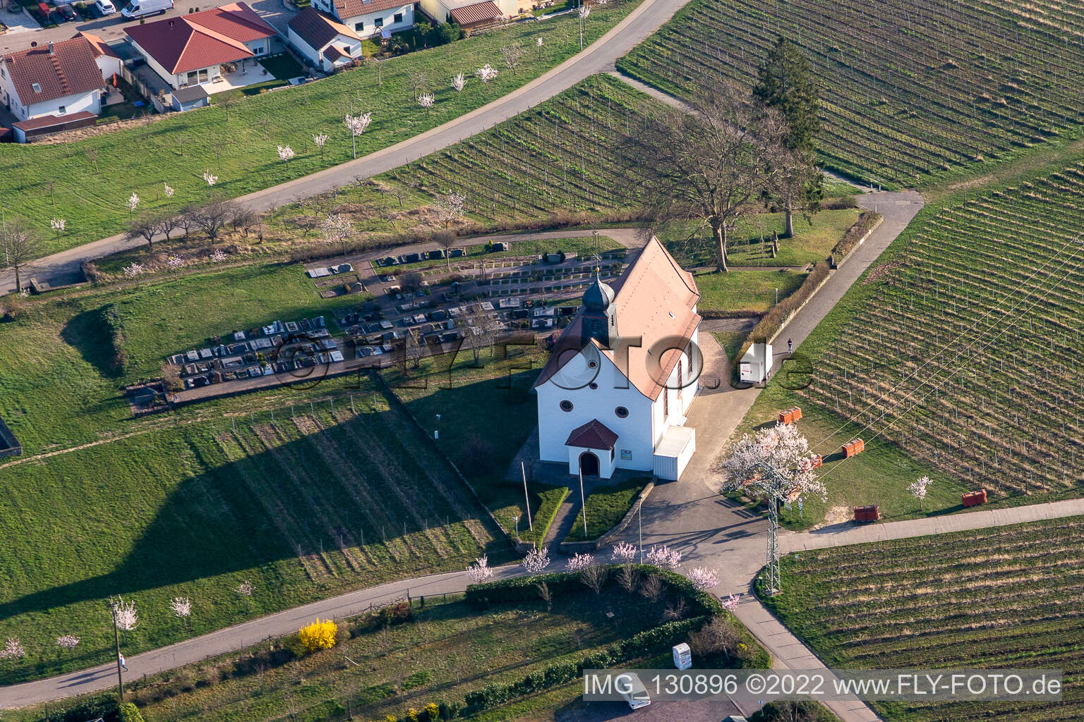 Photographie aérienne de Chapelle Saint-Denys (mariage) à le quartier Gleiszellen in Gleiszellen-Gleishorbach dans le département Rhénanie-Palatinat, Allemagne
