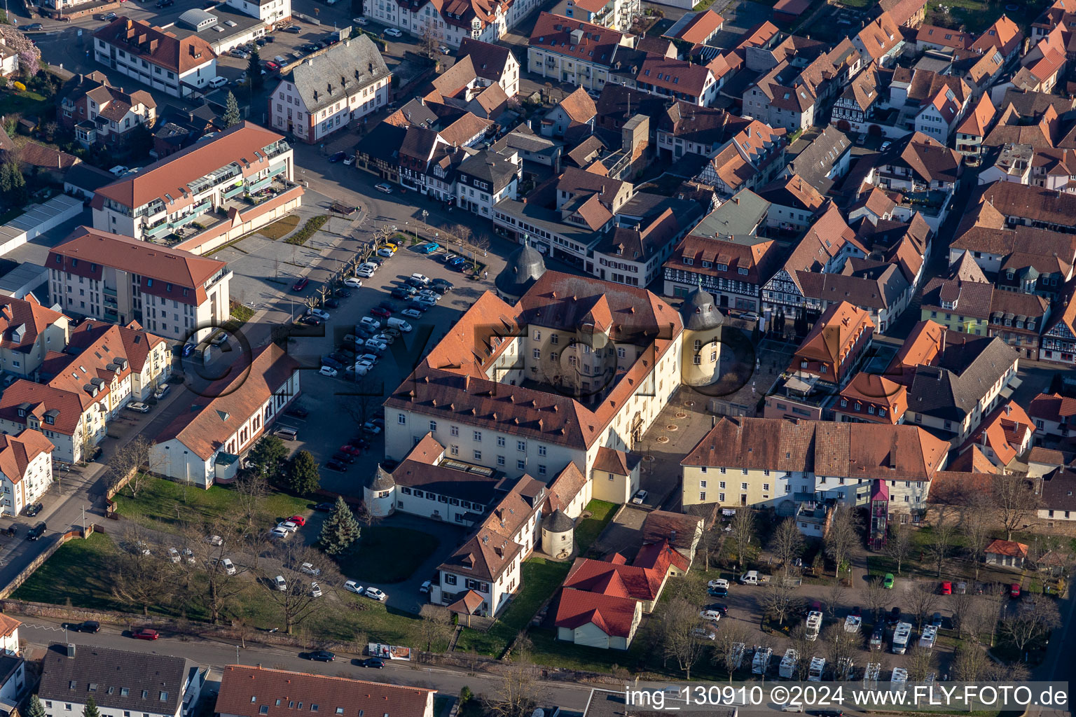 Vue aérienne de Verrouiller Bad Bergzabern à Bad Bergzabern dans le département Rhénanie-Palatinat, Allemagne