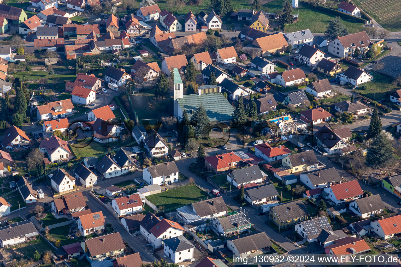 Quartier Rechtenbach in Schweigen-Rechtenbach dans le département Rhénanie-Palatinat, Allemagne d'un drone