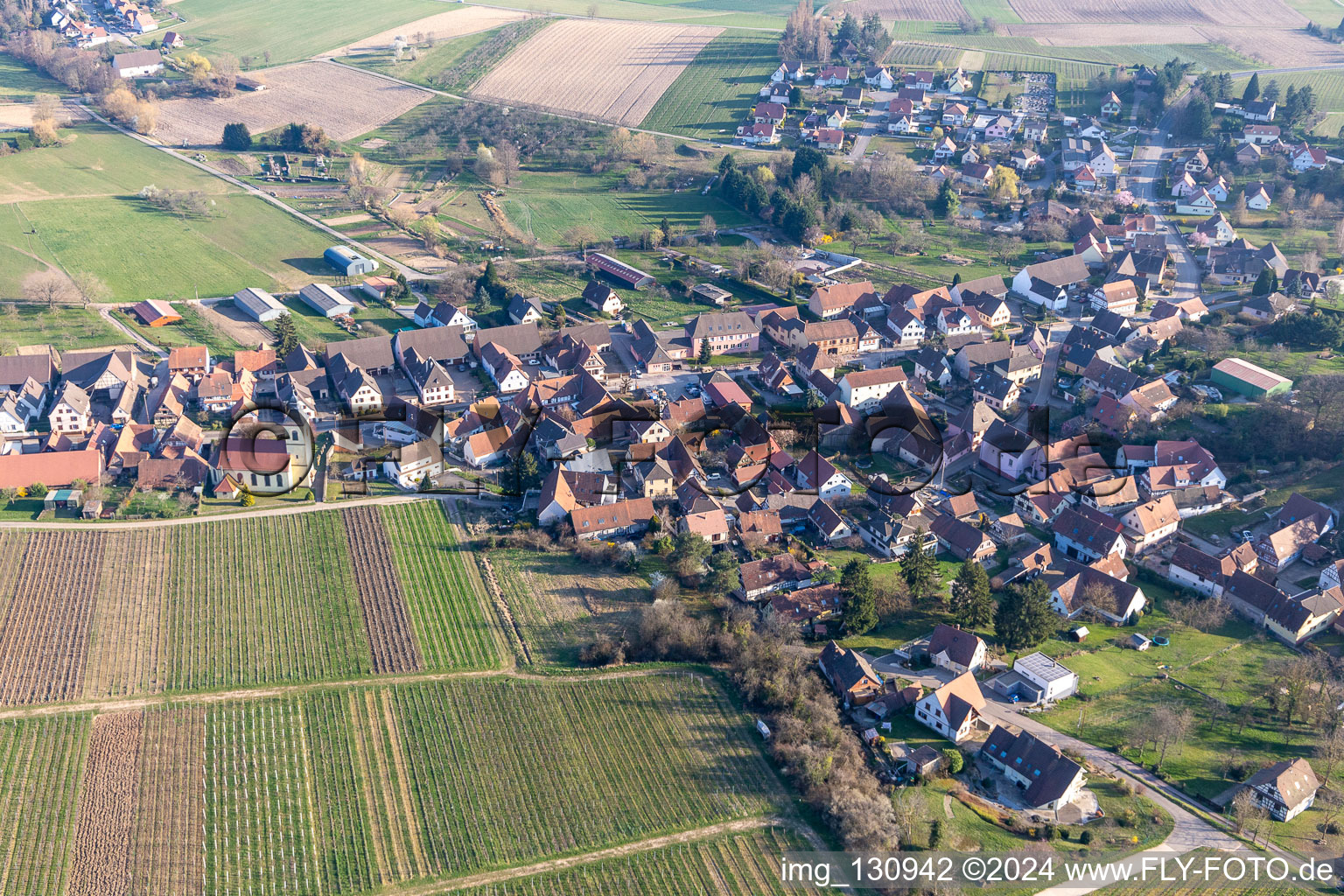 Rott dans le département Bas Rhin, France d'un drone