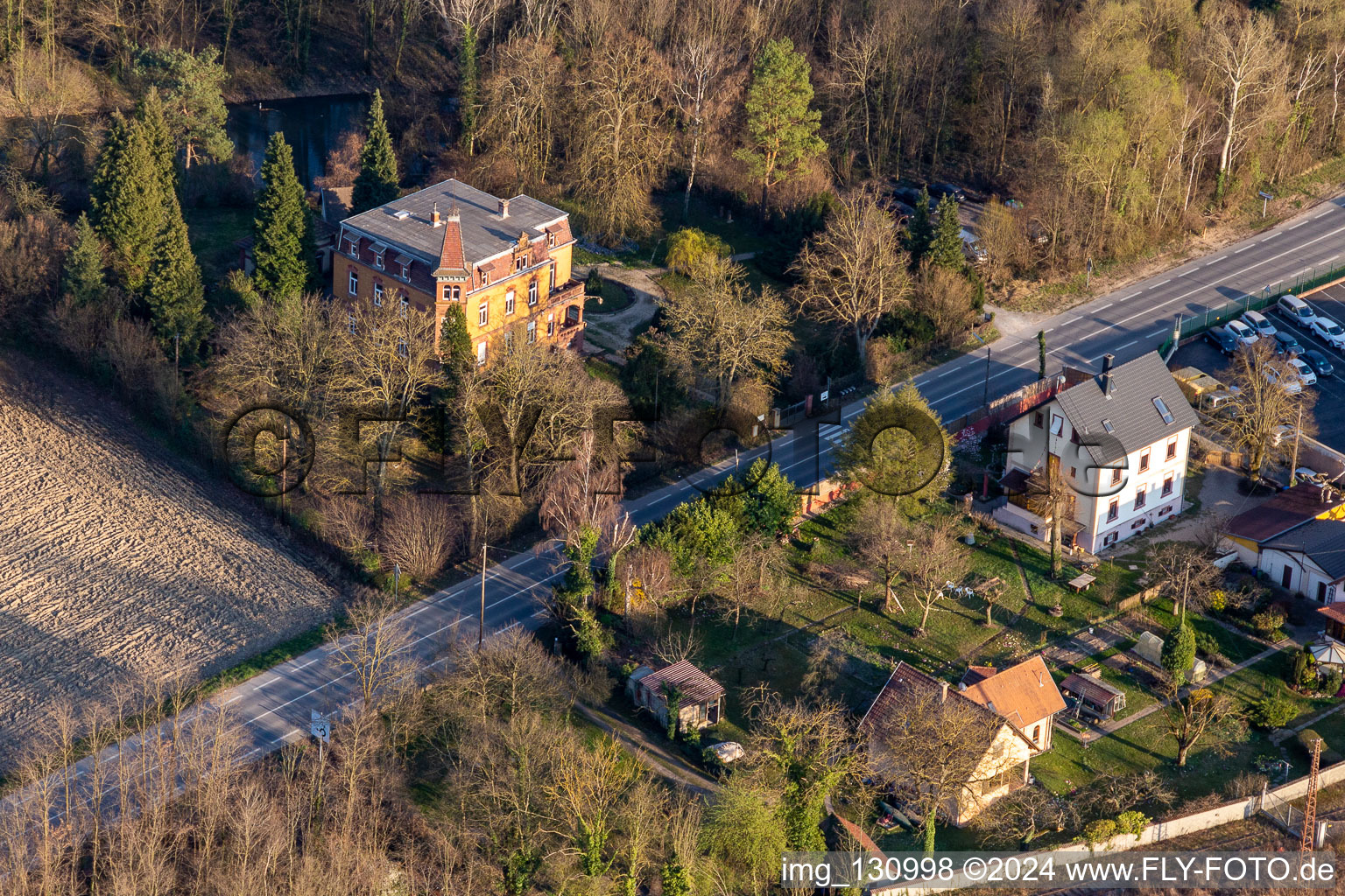 Vue aérienne de GrosclaudeJean Mathieu à Lauterbourg dans le département Bas Rhin, France