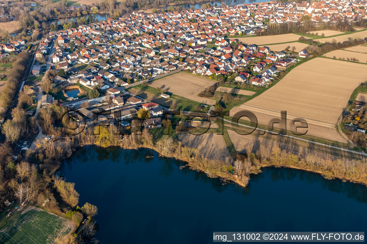 Quartier Neuburg in Neuburg am Rhein dans le département Rhénanie-Palatinat, Allemagne hors des airs