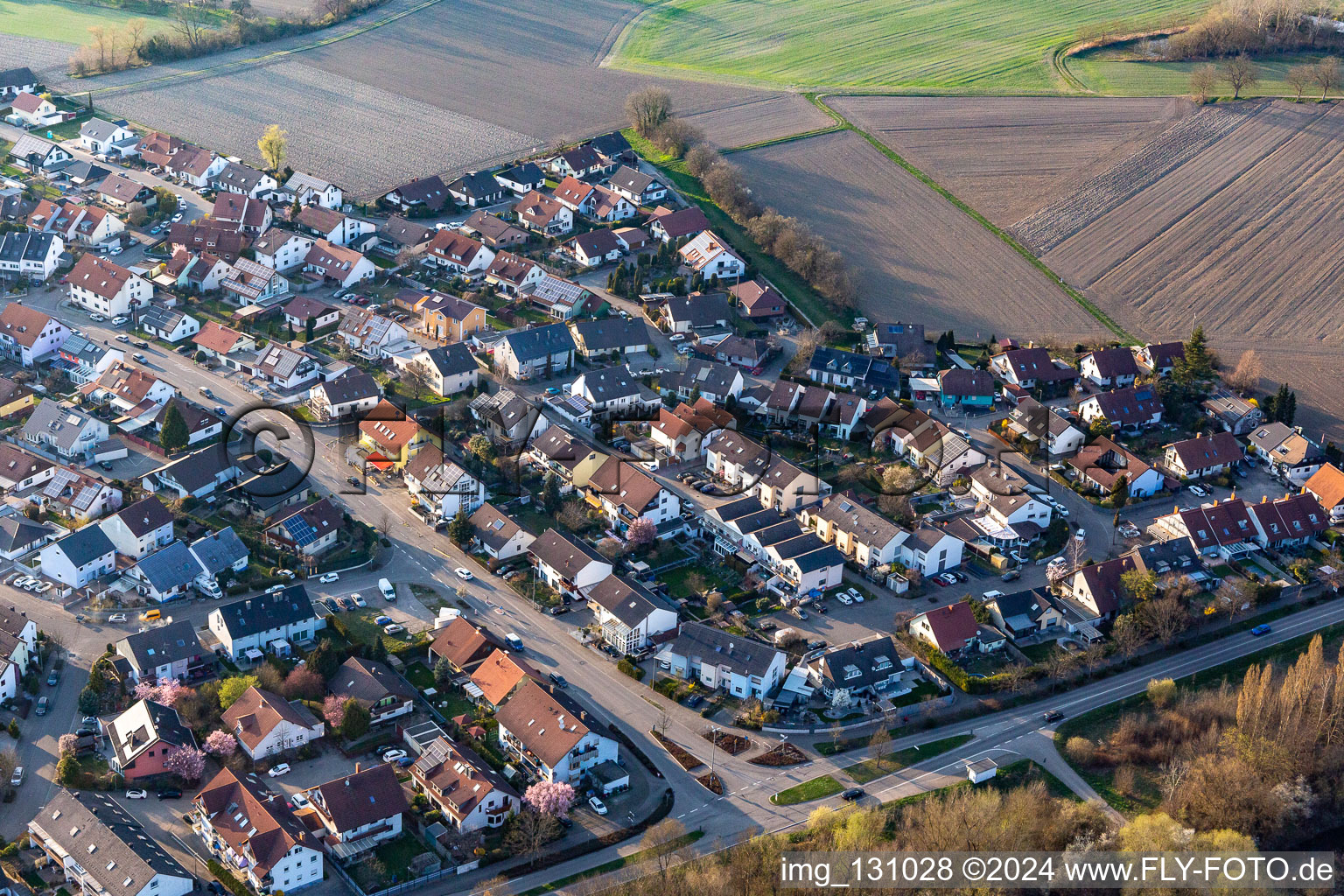 Vue aérienne de Trifelsstr à Hagenbach dans le département Rhénanie-Palatinat, Allemagne