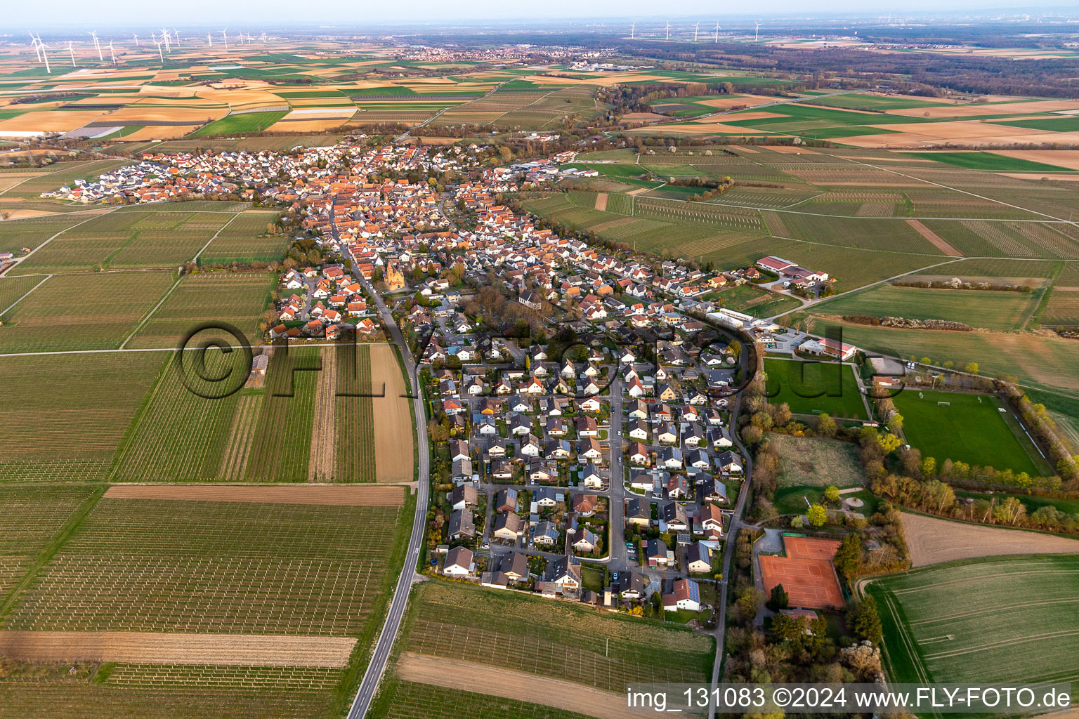 Insheim dans le département Rhénanie-Palatinat, Allemagne vue du ciel