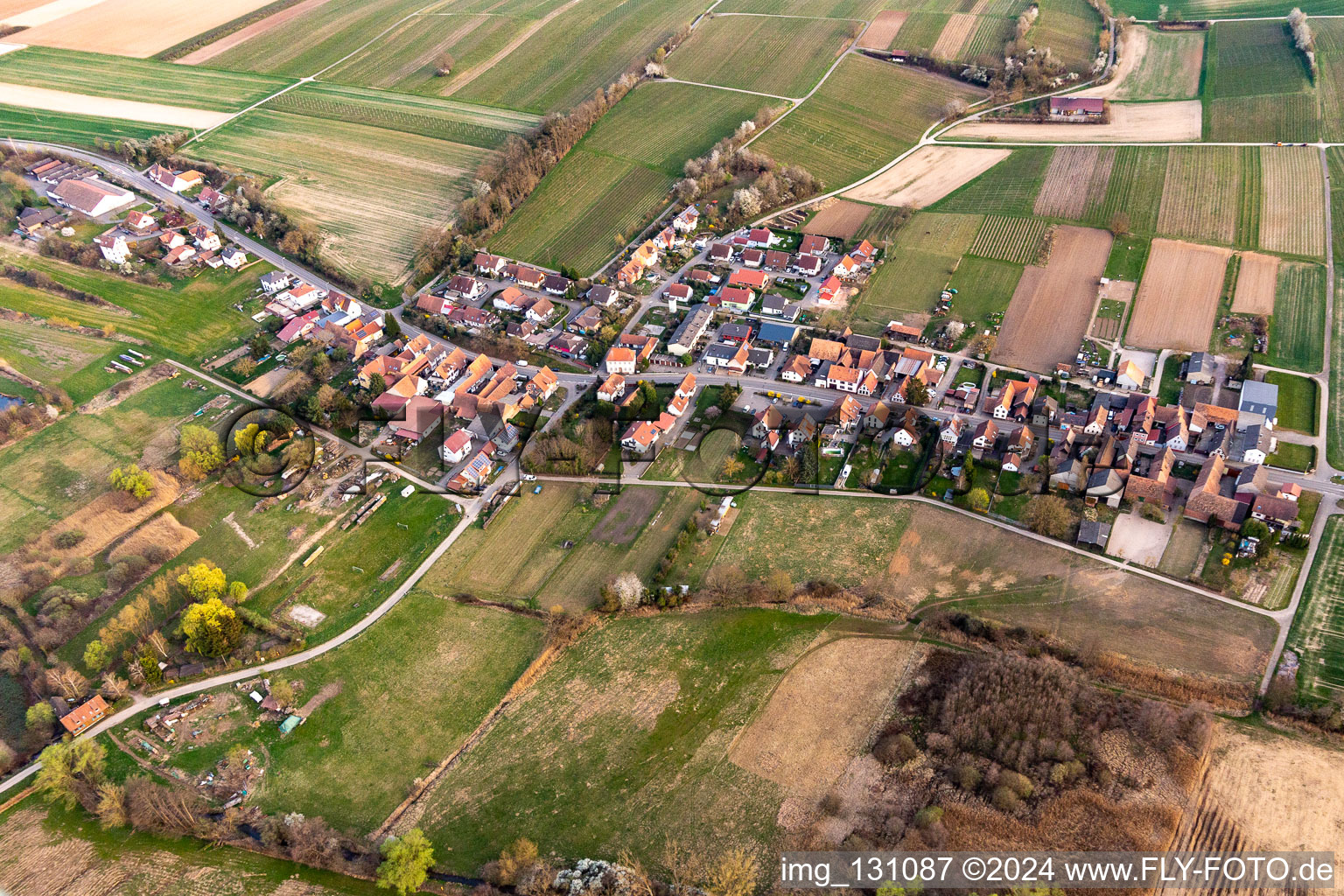 Hergersweiler dans le département Rhénanie-Palatinat, Allemagne vue d'en haut