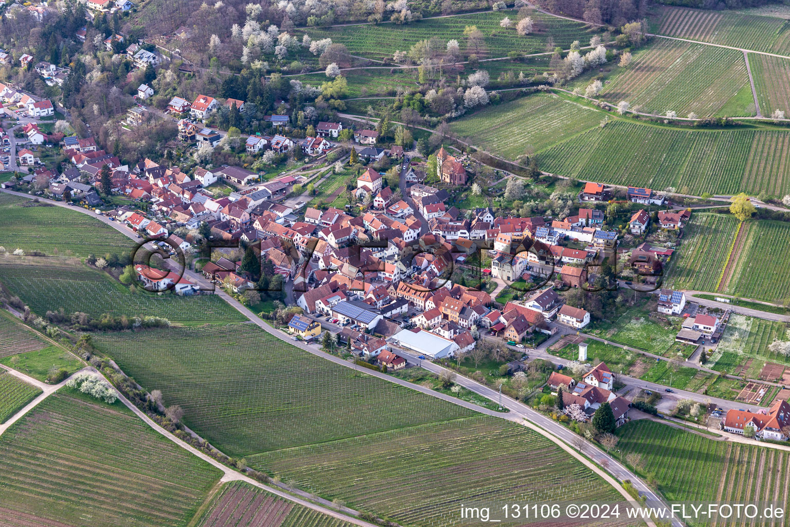 Leinsweiler dans le département Rhénanie-Palatinat, Allemagne d'en haut