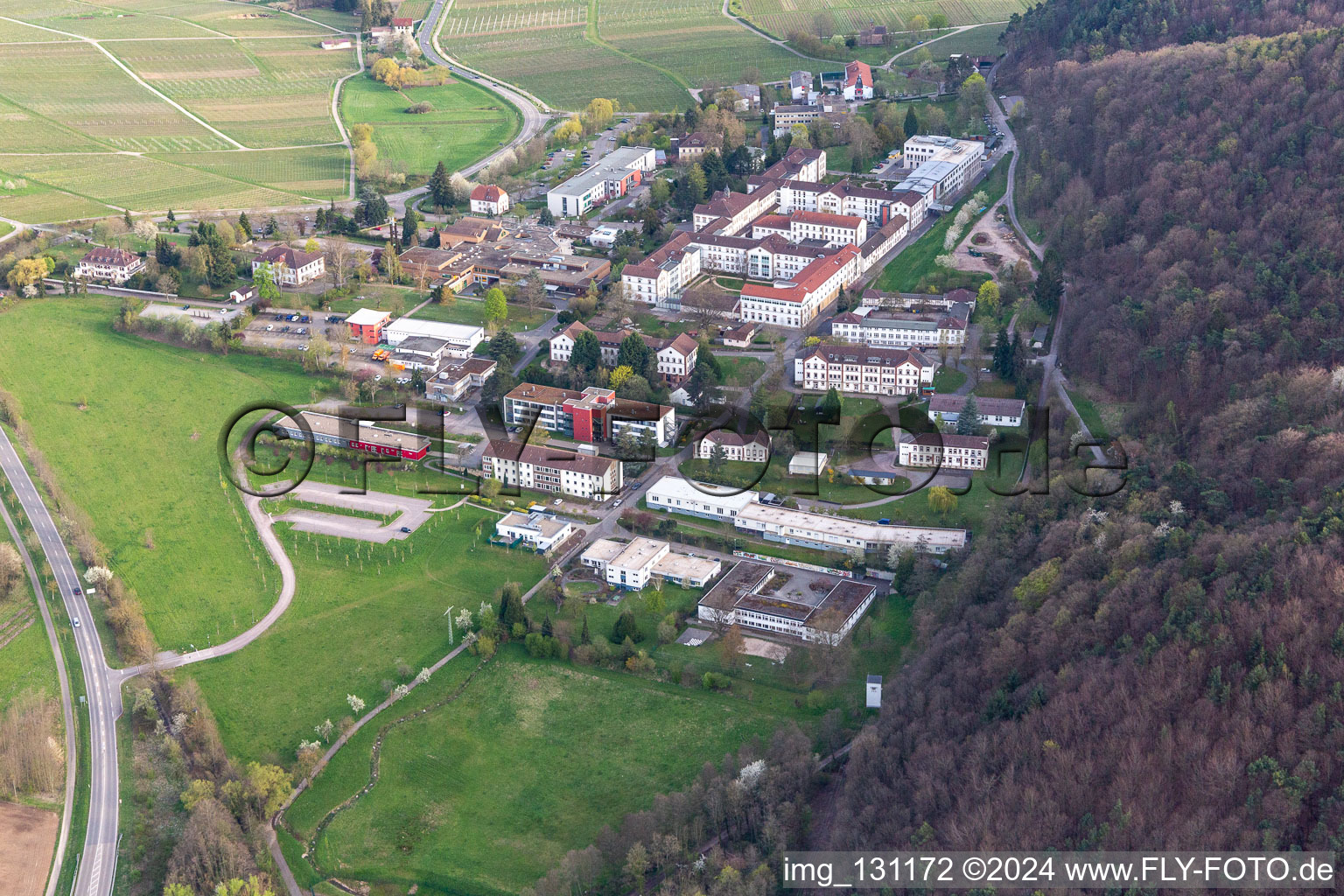 Vue aérienne de Clinique du Palatinat Landeck à Waldhambach dans le département Rhénanie-Palatinat, Allemagne