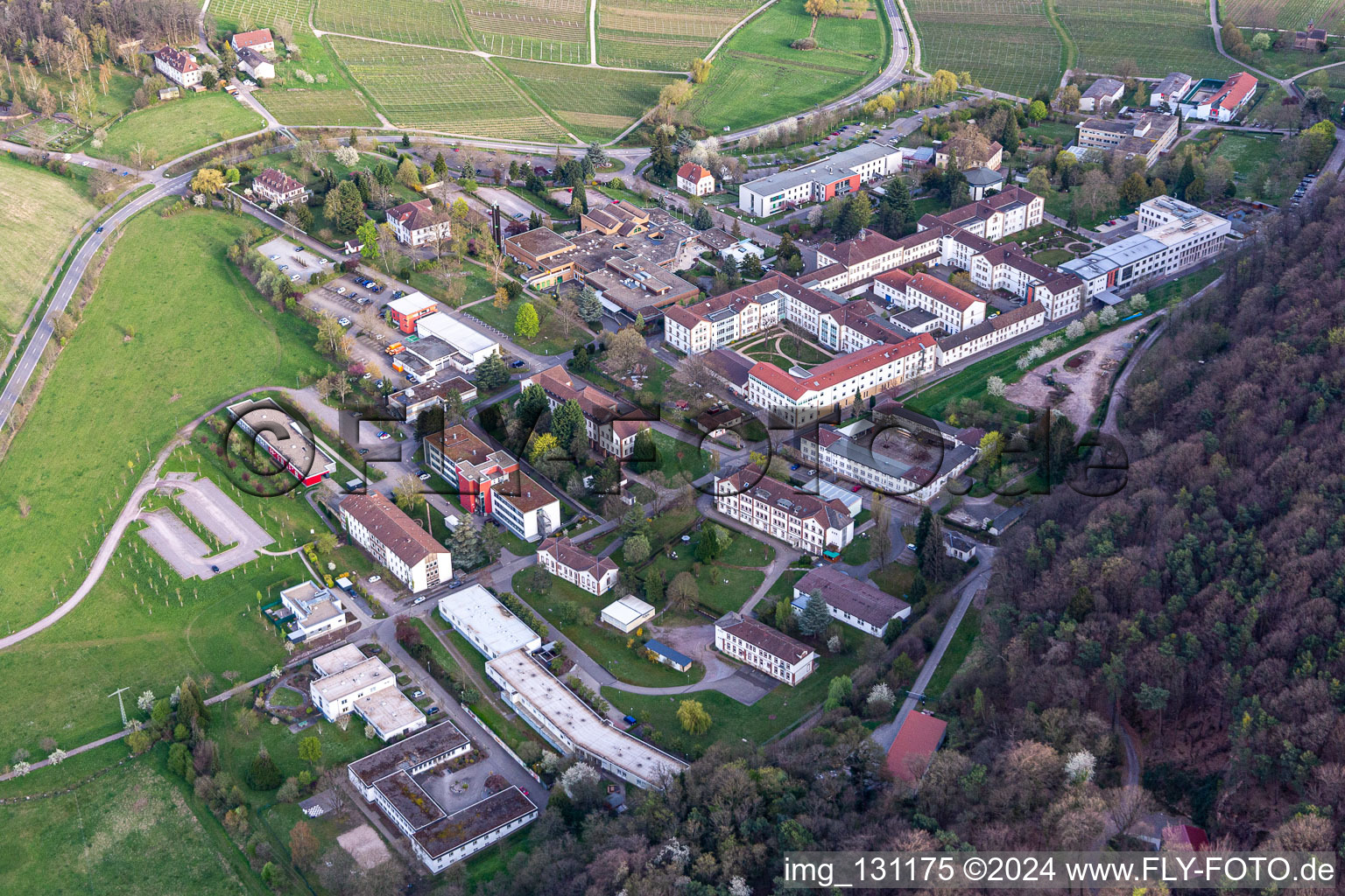 Clinique du Palatinat Landeck à Waldhambach dans le département Rhénanie-Palatinat, Allemagne d'en haut