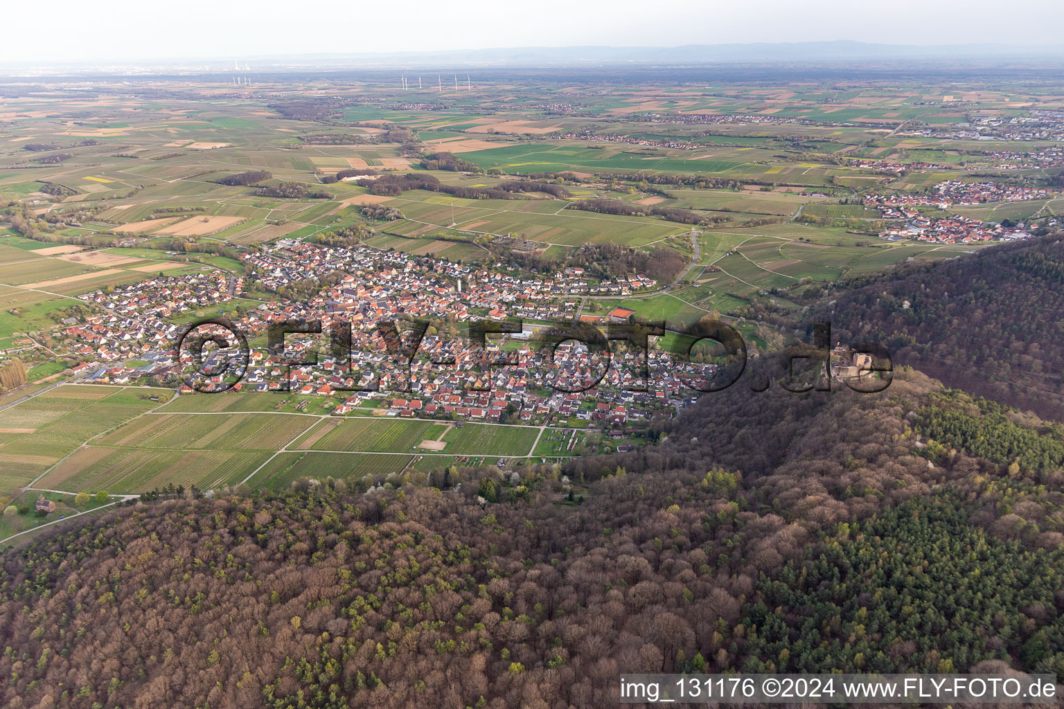 Klingenmünster dans le département Rhénanie-Palatinat, Allemagne d'en haut