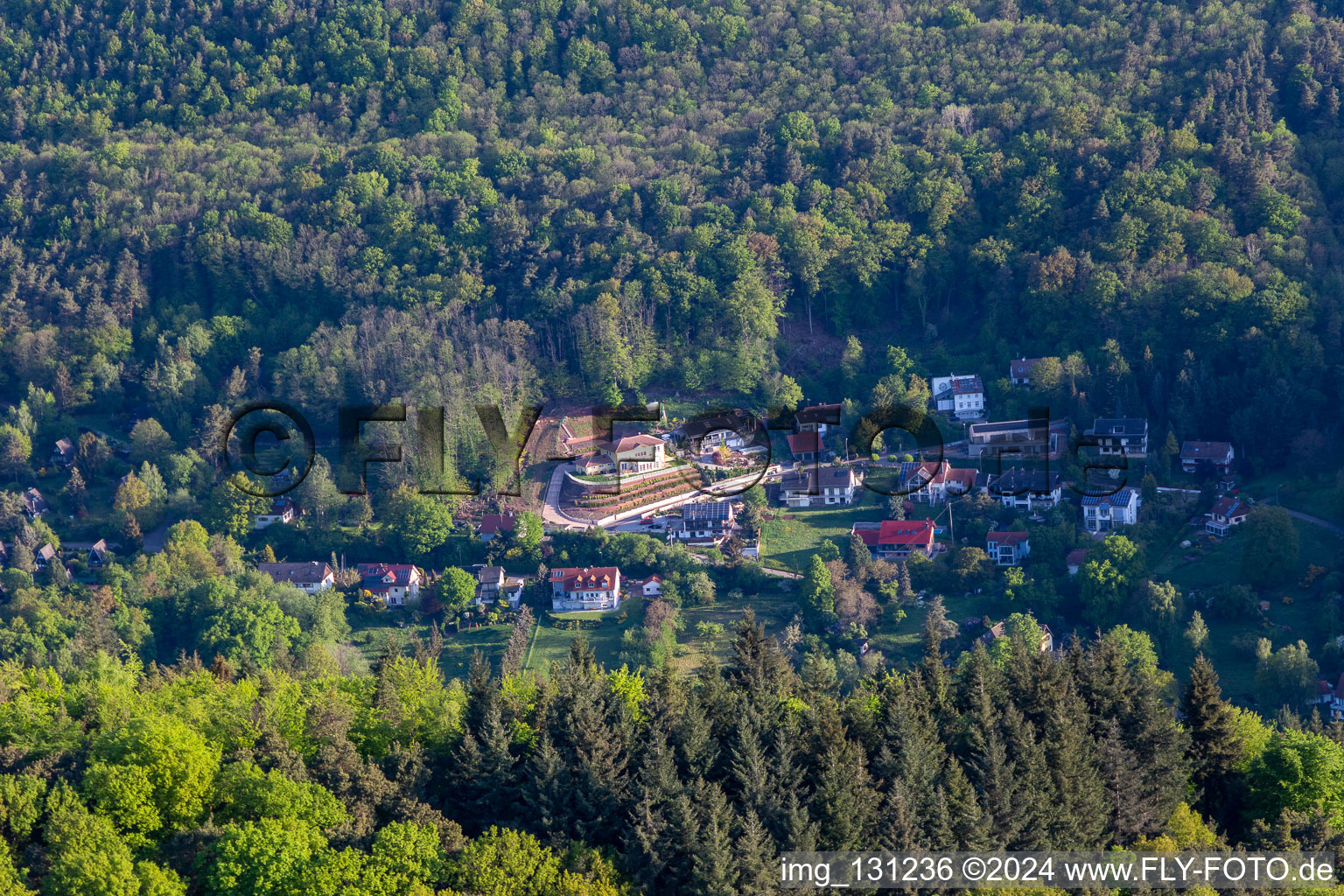 Vue aérienne de Slevogtstr à Leinsweiler dans le département Rhénanie-Palatinat, Allemagne