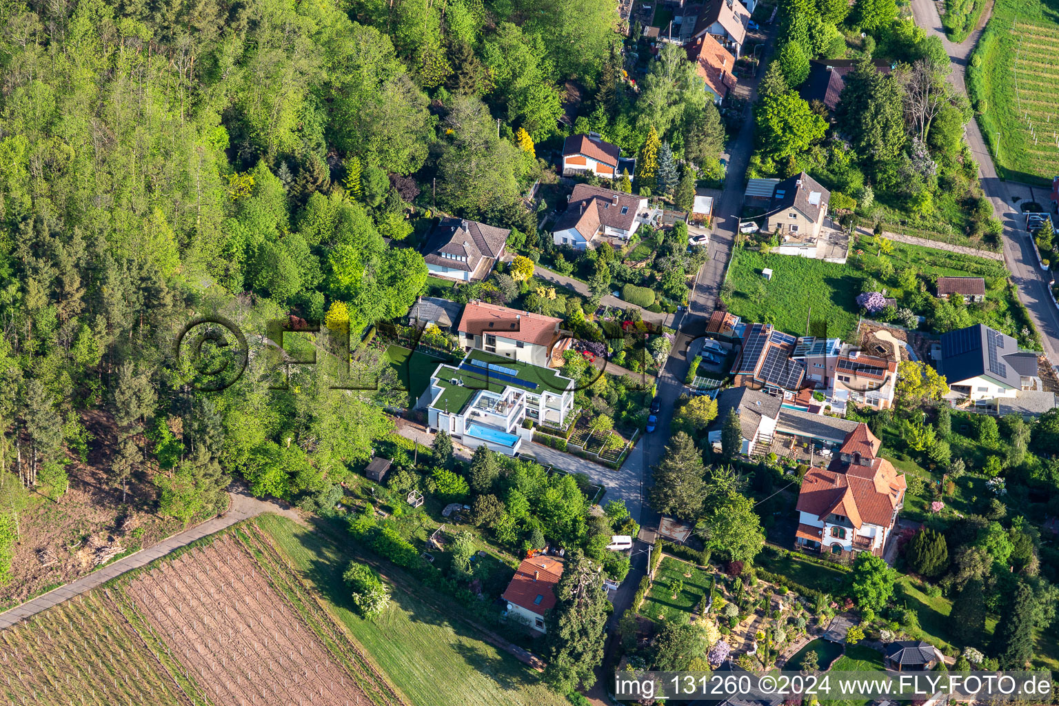 Vue aérienne de Chant des oiseaux à le quartier Weyher in Weyher in der Pfalz dans le département Rhénanie-Palatinat, Allemagne