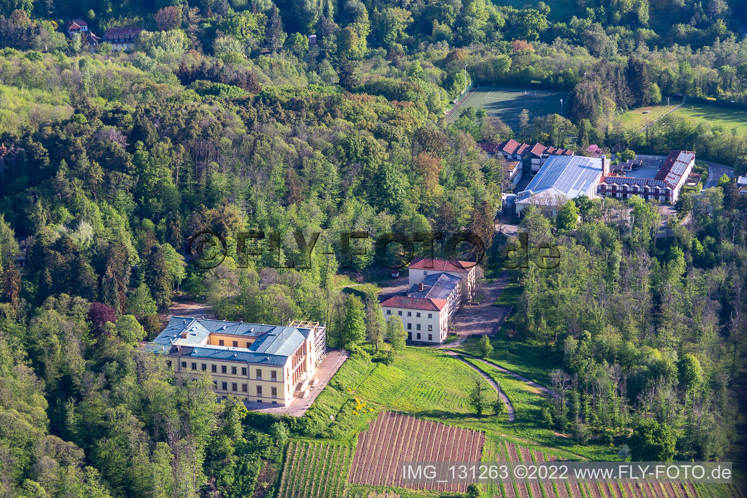 Château de la Villa Ludwigshöhe à Edenkoben dans le département Rhénanie-Palatinat, Allemagne hors des airs