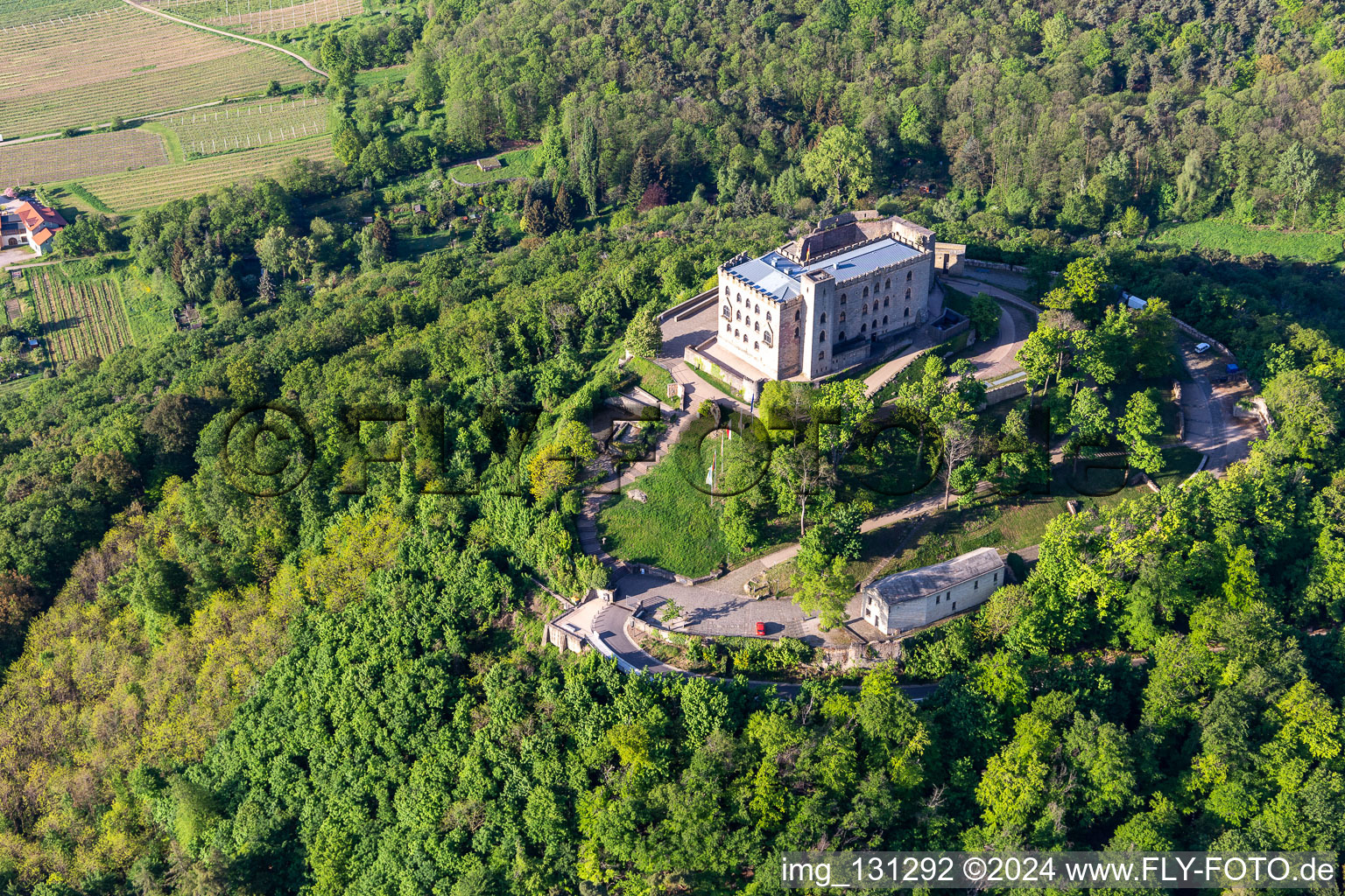 Château de Hambach à le quartier Diedesfeld in Neustadt an der Weinstraße dans le département Rhénanie-Palatinat, Allemagne hors des airs