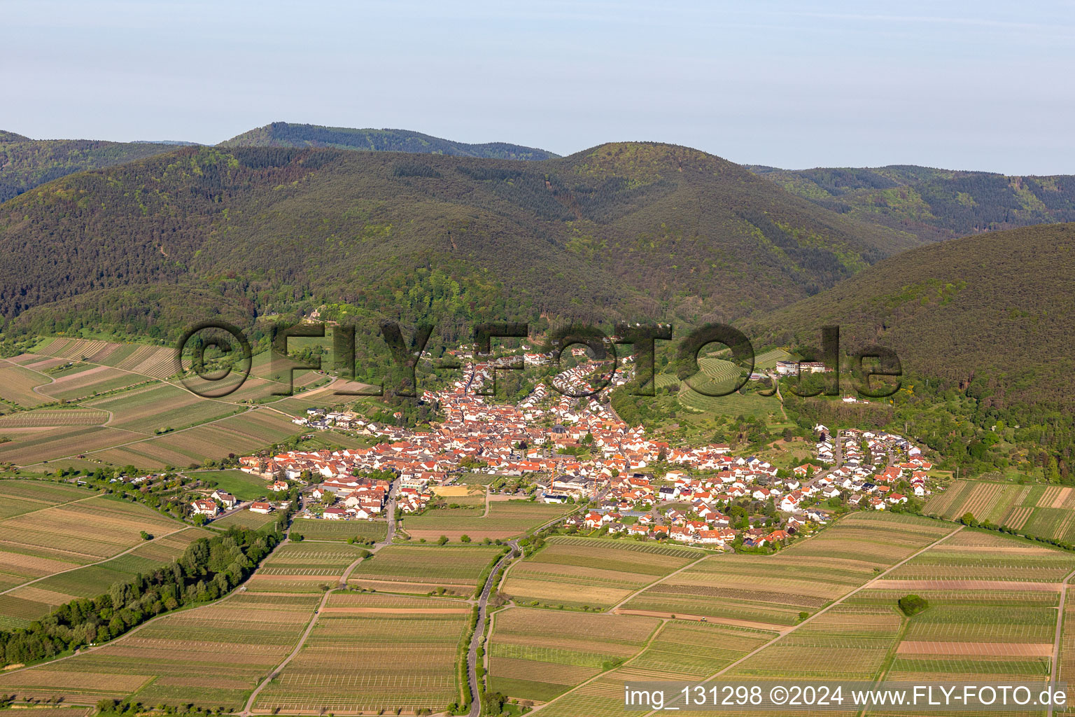 Sankt Martin dans le département Rhénanie-Palatinat, Allemagne vue du ciel