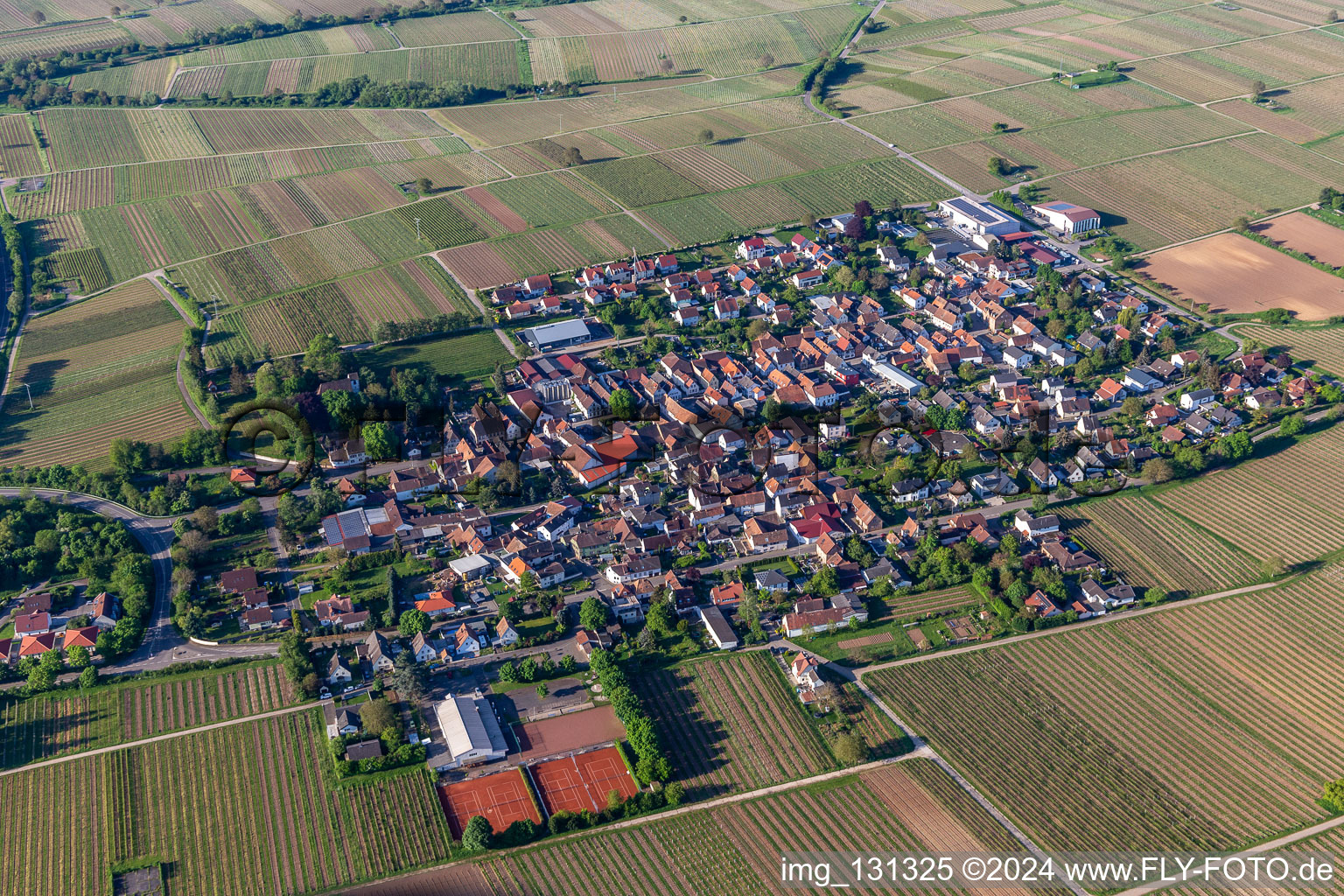 Photographie aérienne de Walsheim dans le département Rhénanie-Palatinat, Allemagne