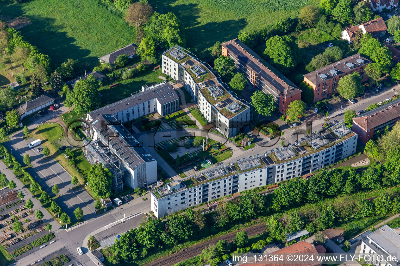 Vue aérienne de Eutzingerstr. à Landau in der Pfalz dans le département Rhénanie-Palatinat, Allemagne