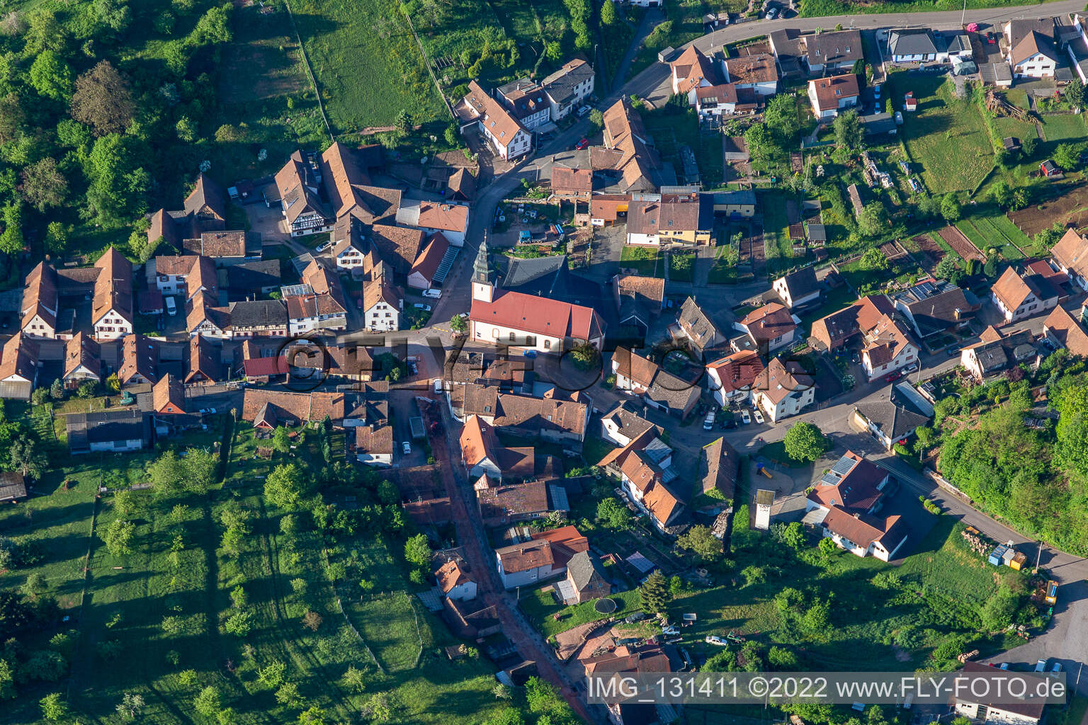 Image drone de Schwanheim dans le département Rhénanie-Palatinat, Allemagne