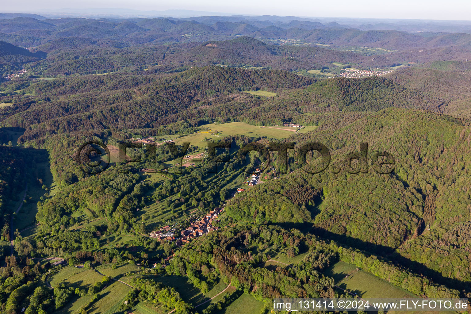Photographie aérienne de Oberschlettenbach dans le département Rhénanie-Palatinat, Allemagne