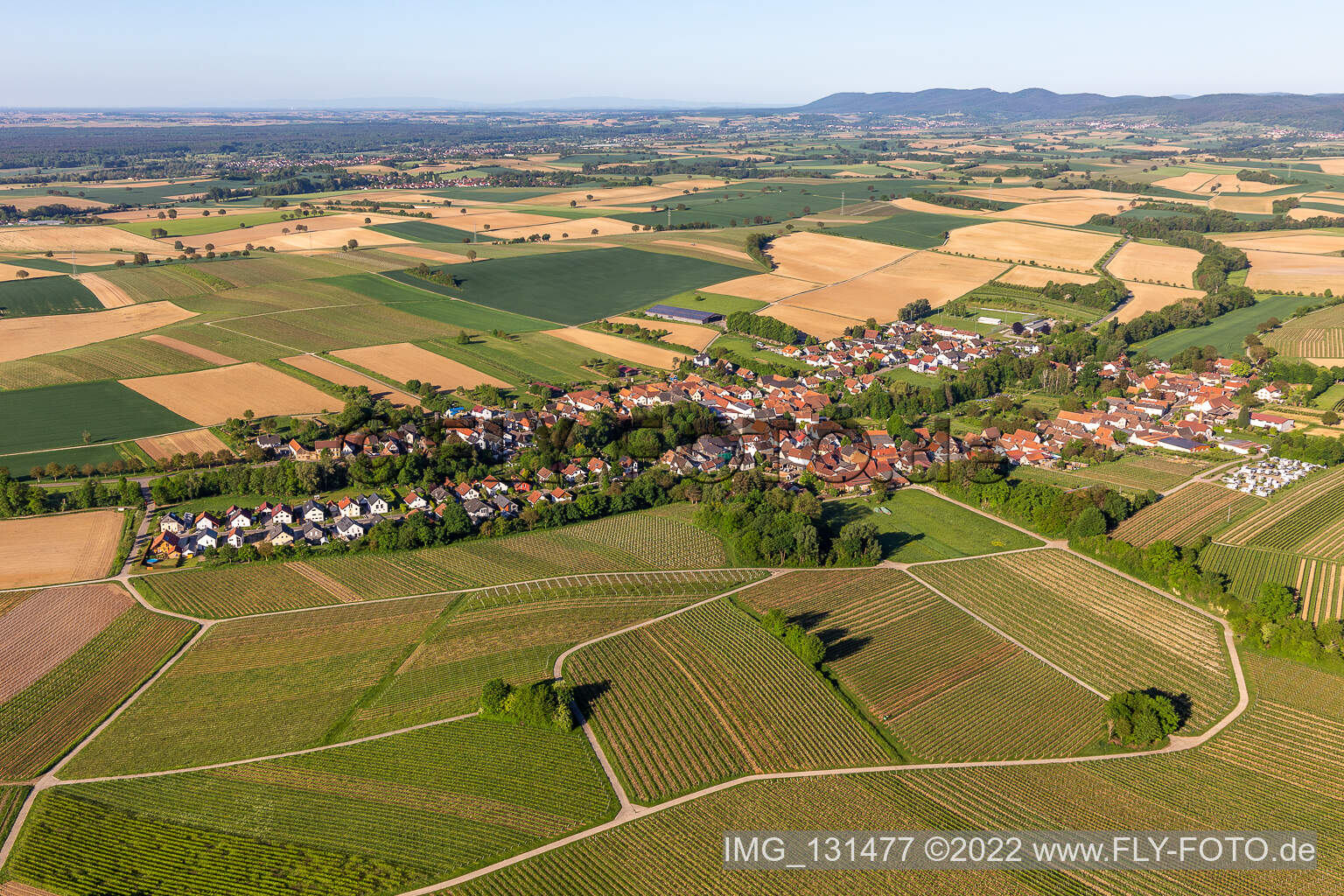 Dierbach dans le département Rhénanie-Palatinat, Allemagne vue du ciel