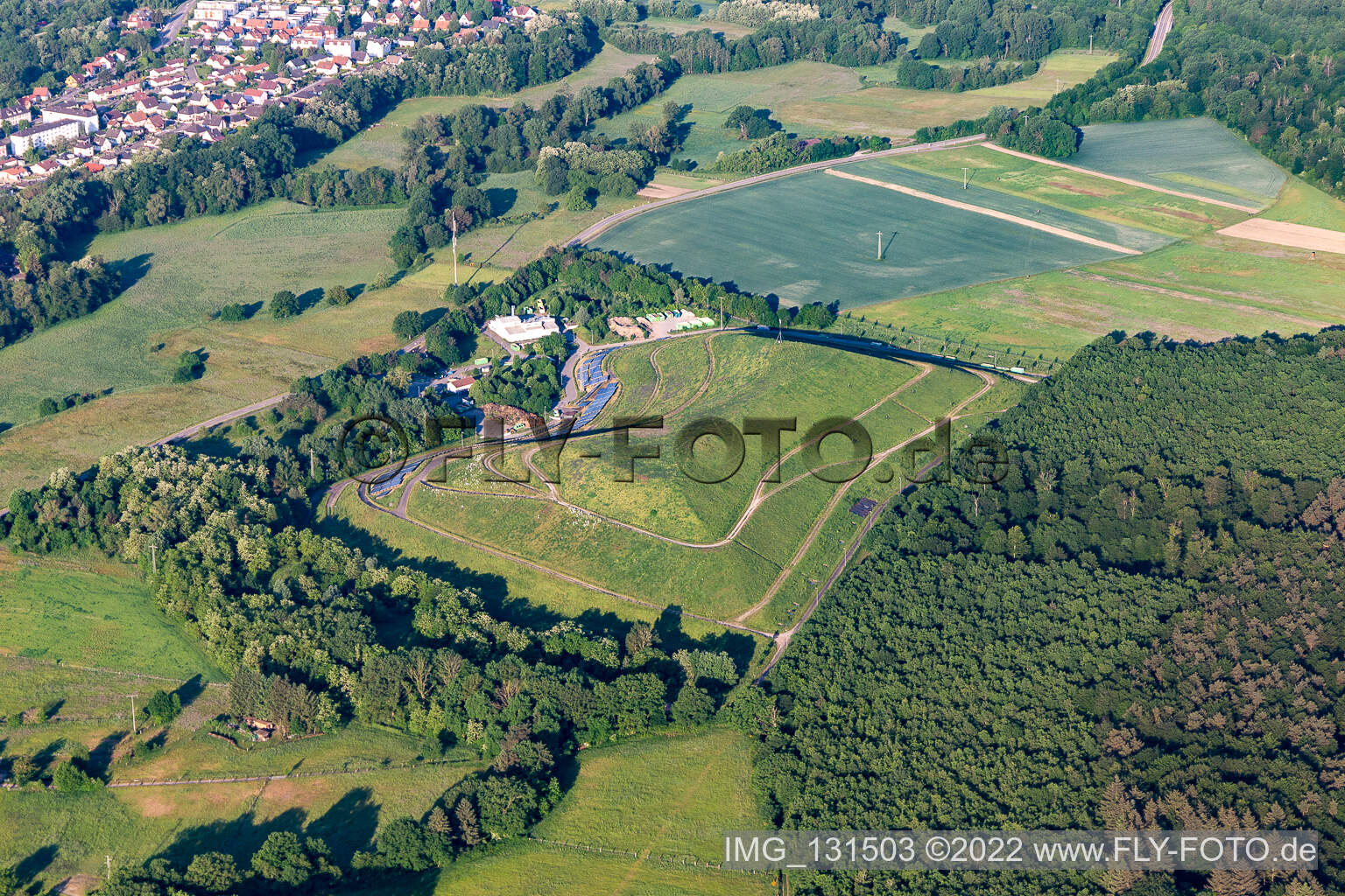 Vue aérienne de Décharge à Berg dans le département Rhénanie-Palatinat, Allemagne