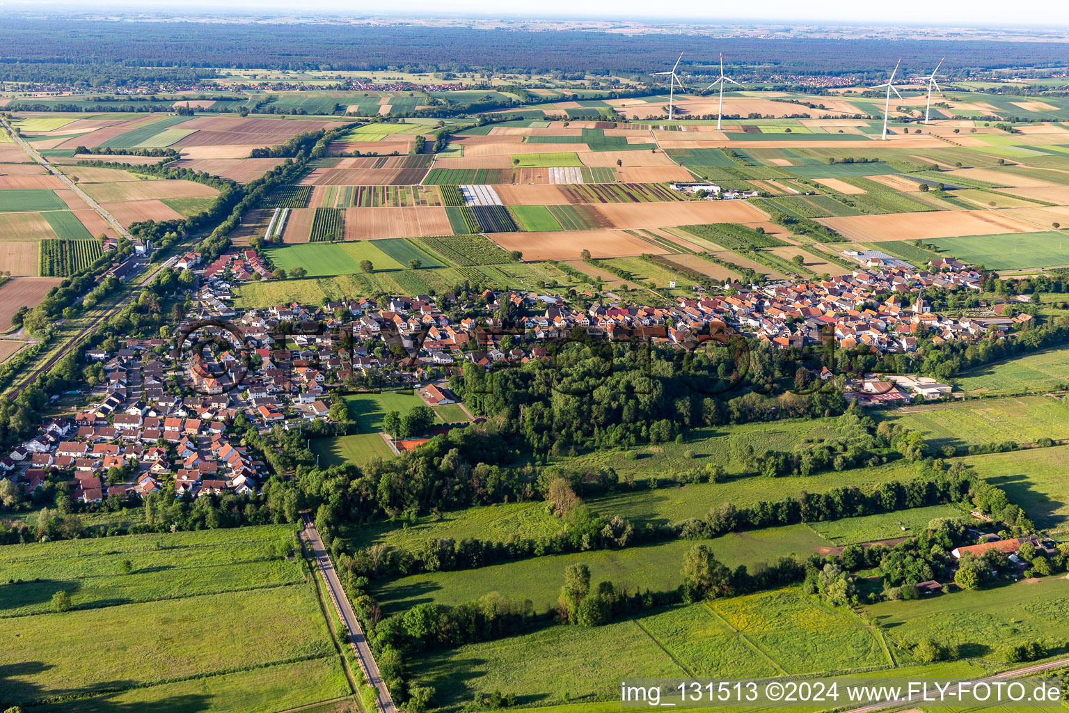 Winden dans le département Rhénanie-Palatinat, Allemagne d'en haut