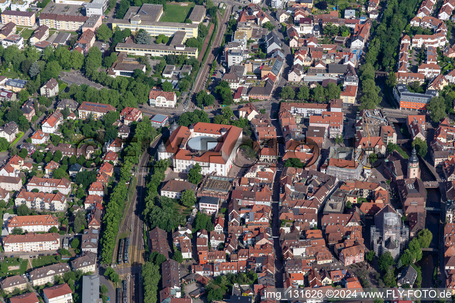 Vue aérienne de Verrouiller Ettlingen à Ettlingen dans le département Bade-Wurtemberg, Allemagne