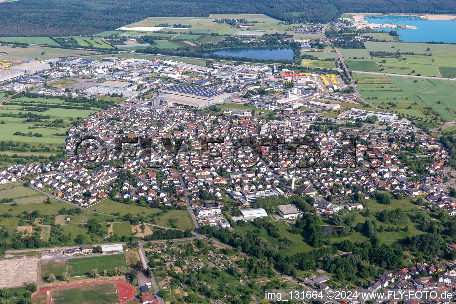 Enregistrement par drone de Malsch dans le département Bade-Wurtemberg, Allemagne