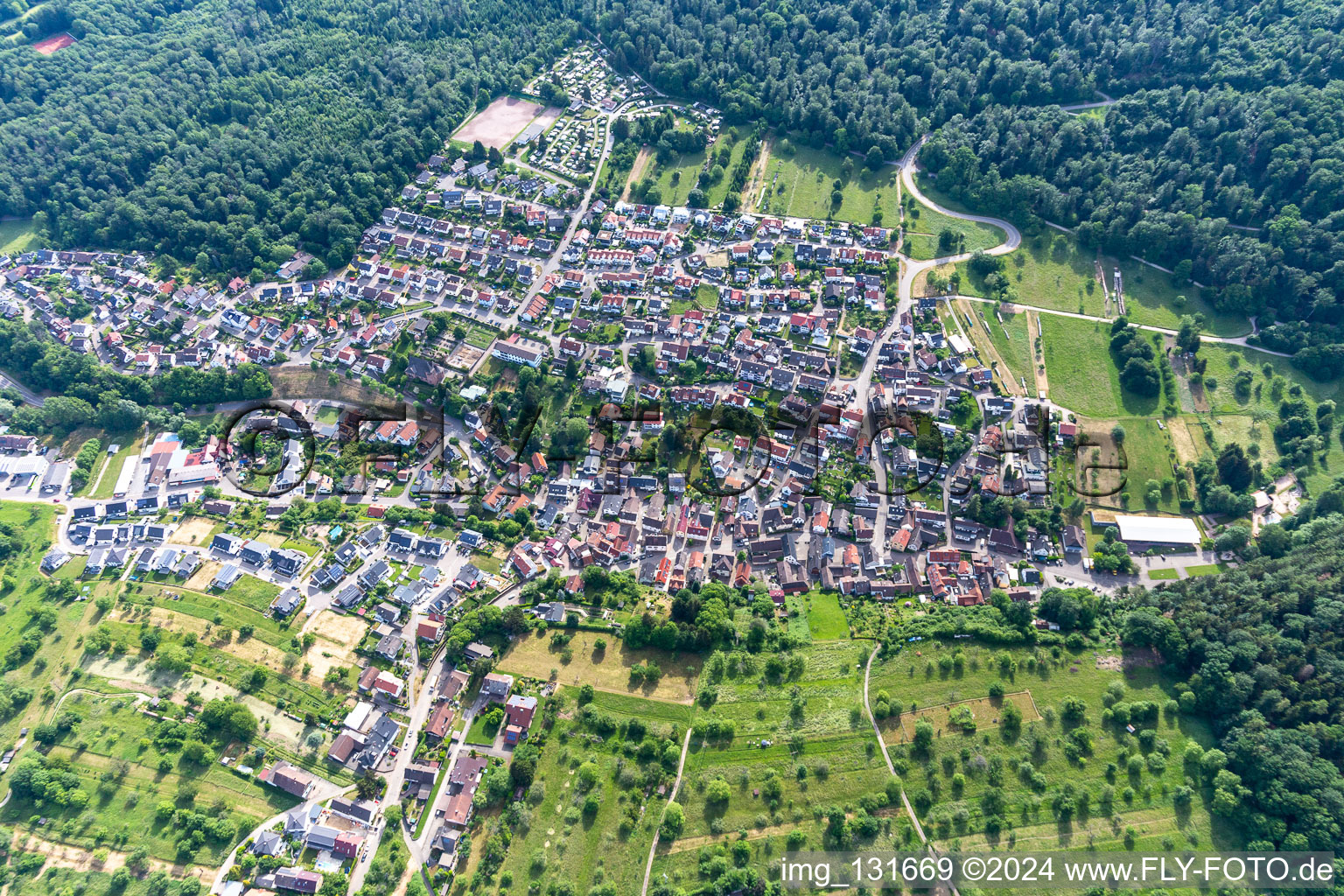 Photographie aérienne de Quartier Waldprechtsweier in Malsch dans le département Bade-Wurtemberg, Allemagne