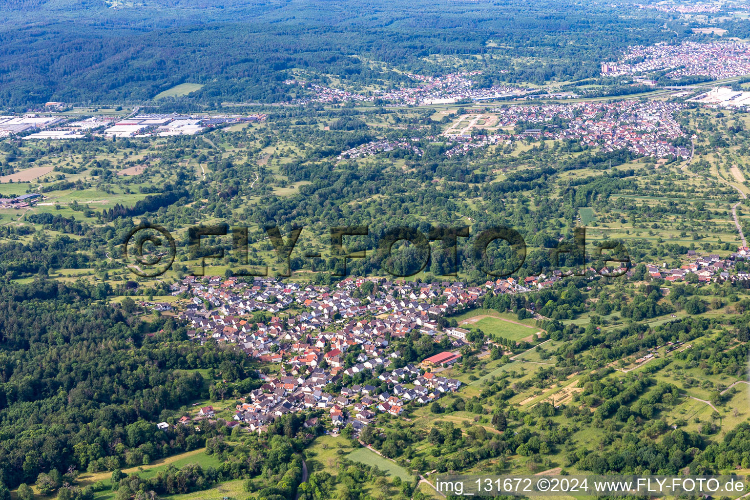 Vue aérienne de Quartier Oberweier in Gaggenau dans le département Bade-Wurtemberg, Allemagne