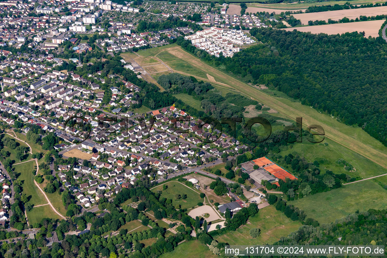 Vue aérienne de Groupe aéronautique Rastatt eV à Rastatt dans le département Bade-Wurtemberg, Allemagne