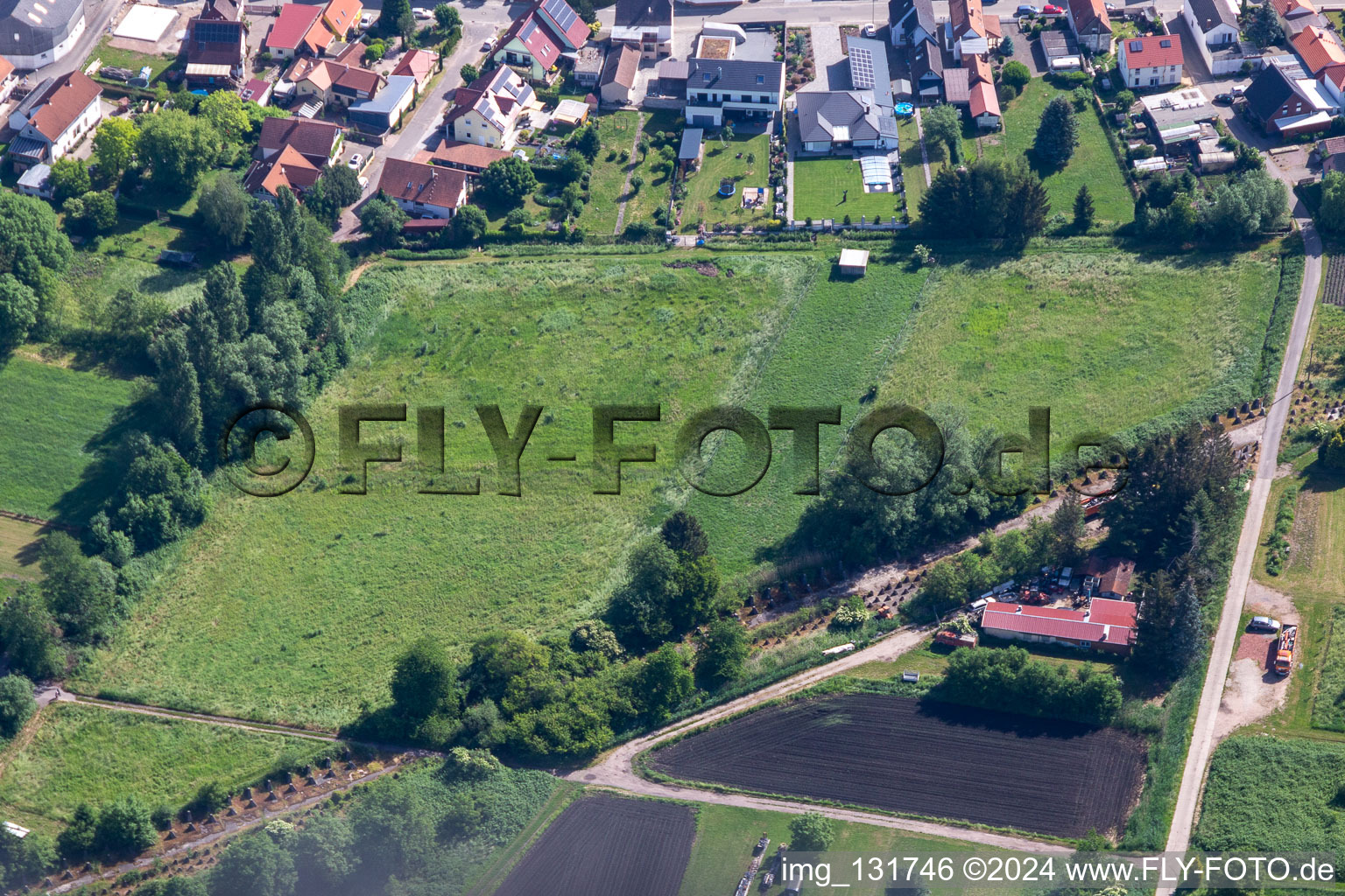 Vue aérienne de Ligne de cuspide à Steinfeld dans le département Rhénanie-Palatinat, Allemagne