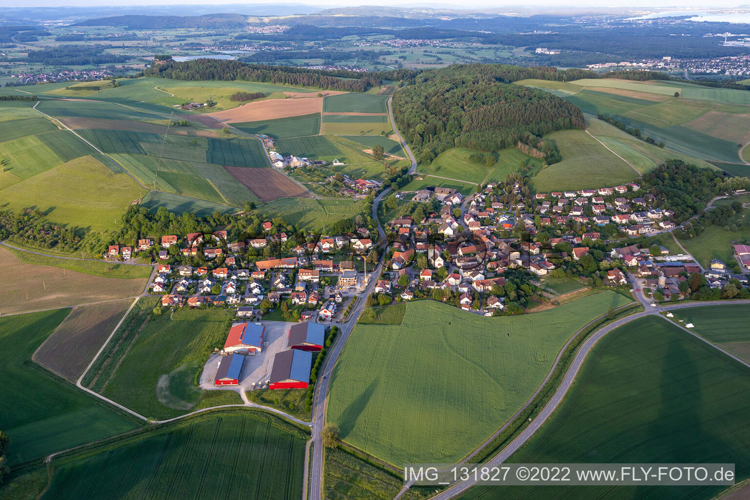 Photographie aérienne de Hilzingen dans le département Bade-Wurtemberg, Allemagne