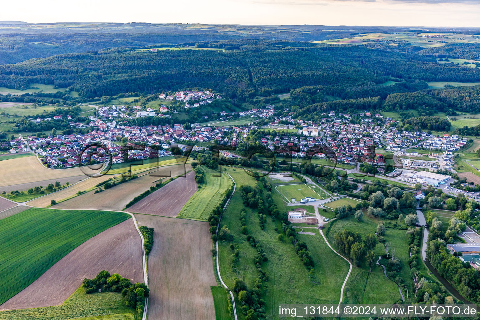 Photographie aérienne de Aach dans le département Bade-Wurtemberg, Allemagne