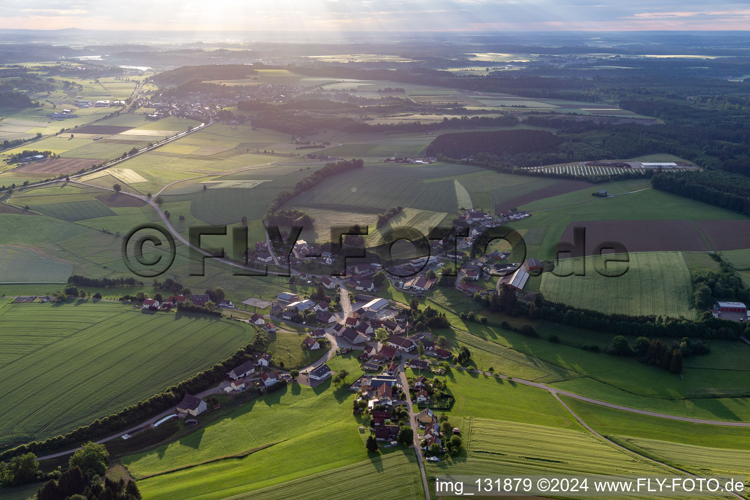 Vue aérienne de Ringgenbach à Meßkirch dans le département Bade-Wurtemberg, Allemagne